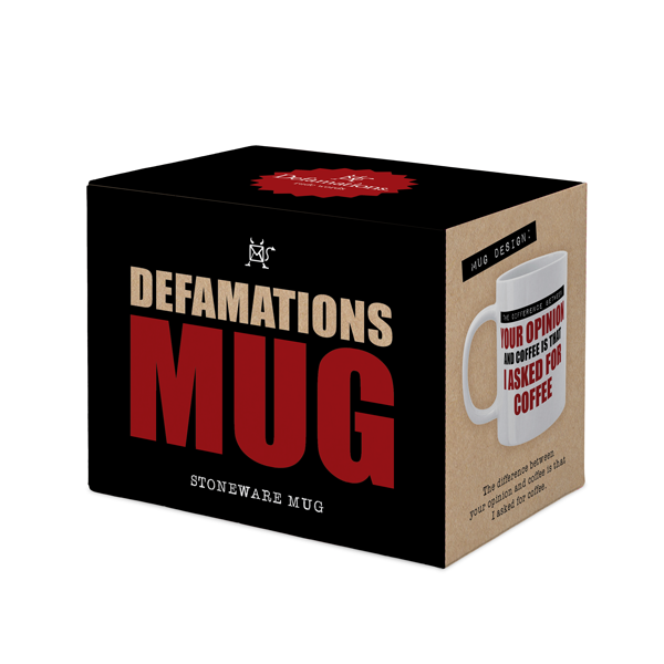 Defamations Mug The Difference Between Your Opinion And Coffee 330ml