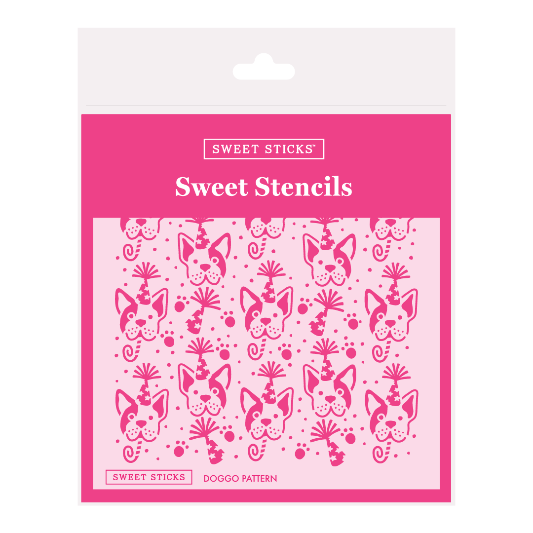SWEET STICKS Sweet Stencils Assortment Range - Doggo Pattern