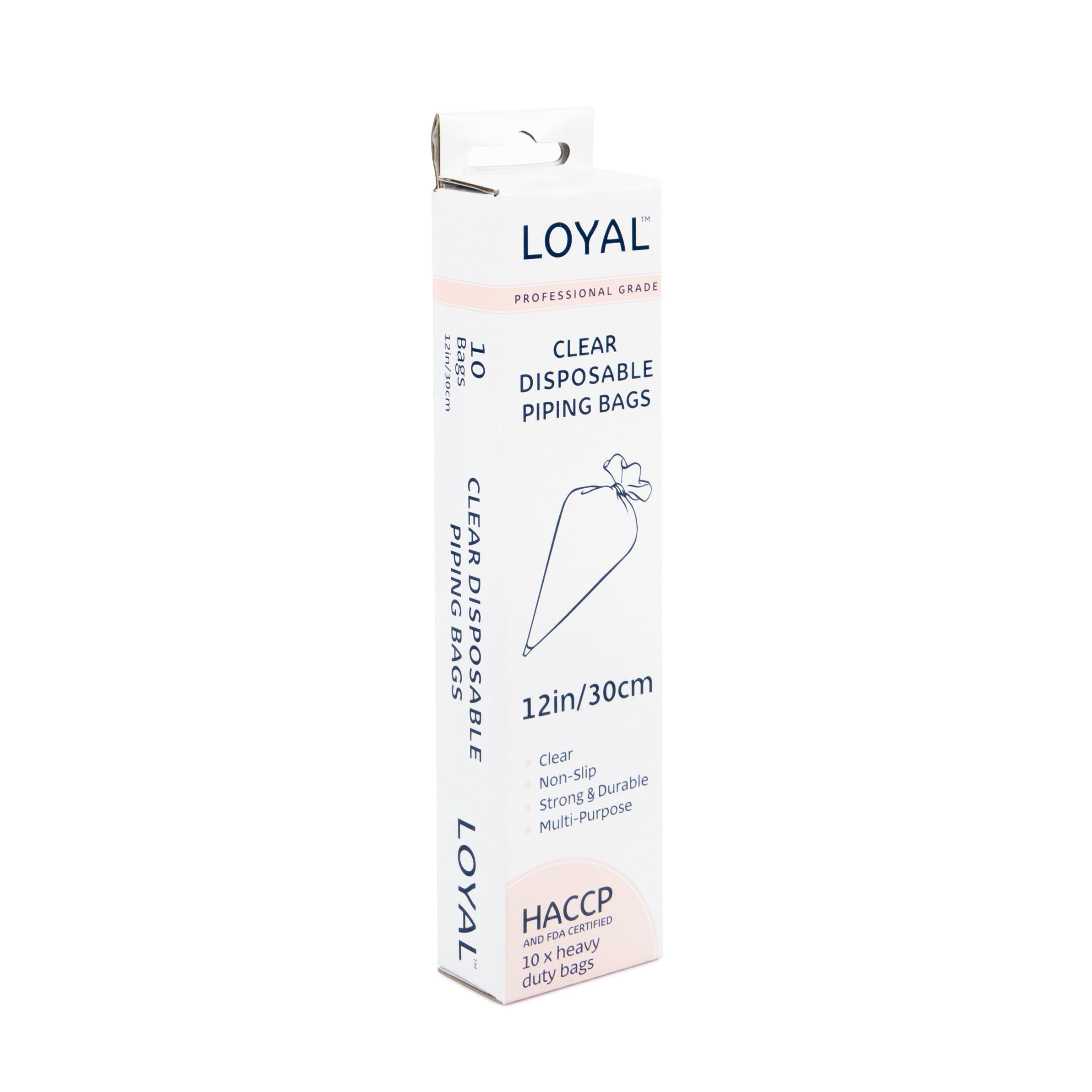 LOYAL Disposable Piping Bags Clear 12 Inch 10 Piece