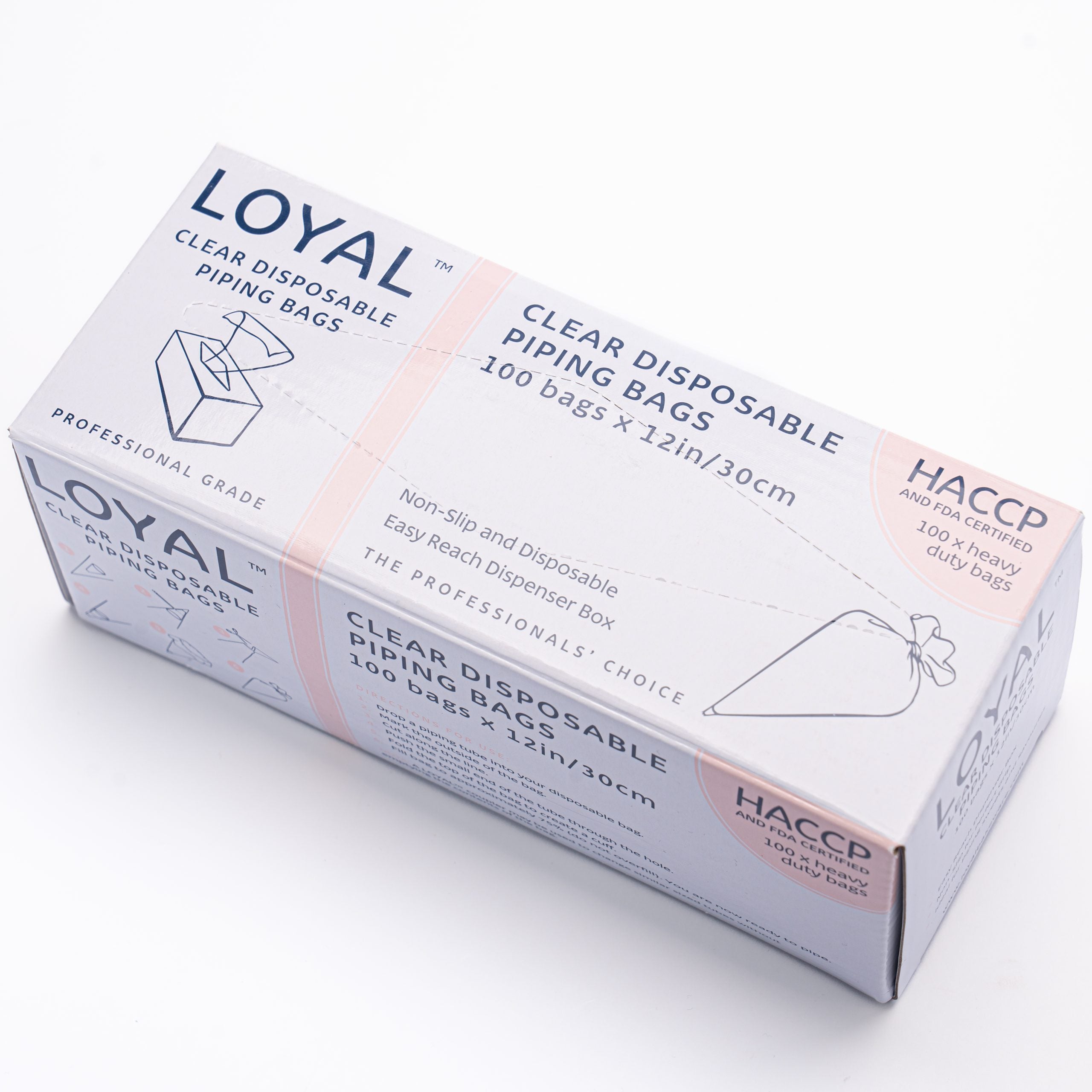 LOYAL Disposable Piping Bags Clear 12 Inch 100 Piece