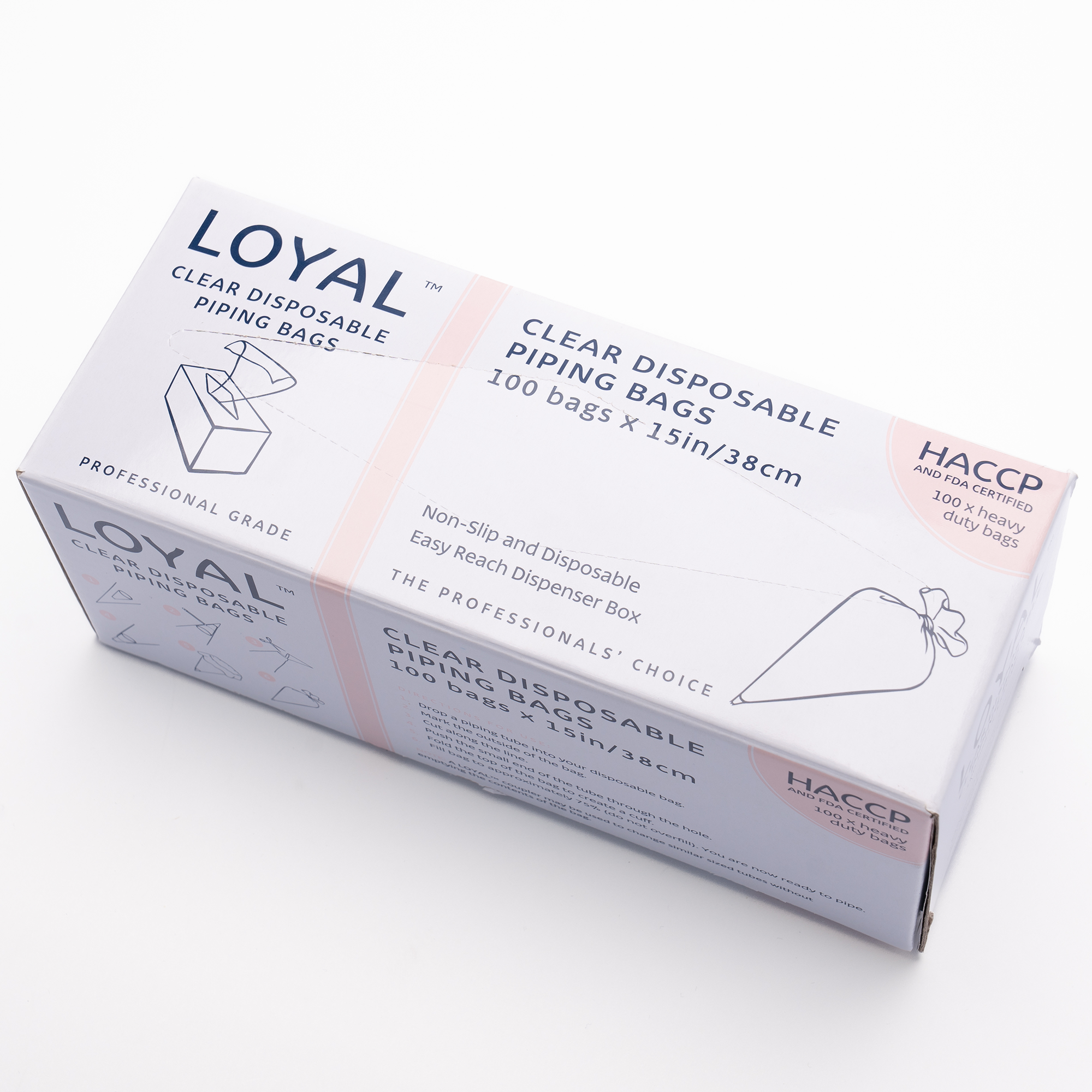 LOYAL Disposable Piping Bags Clear 15 Inch 100 Piece