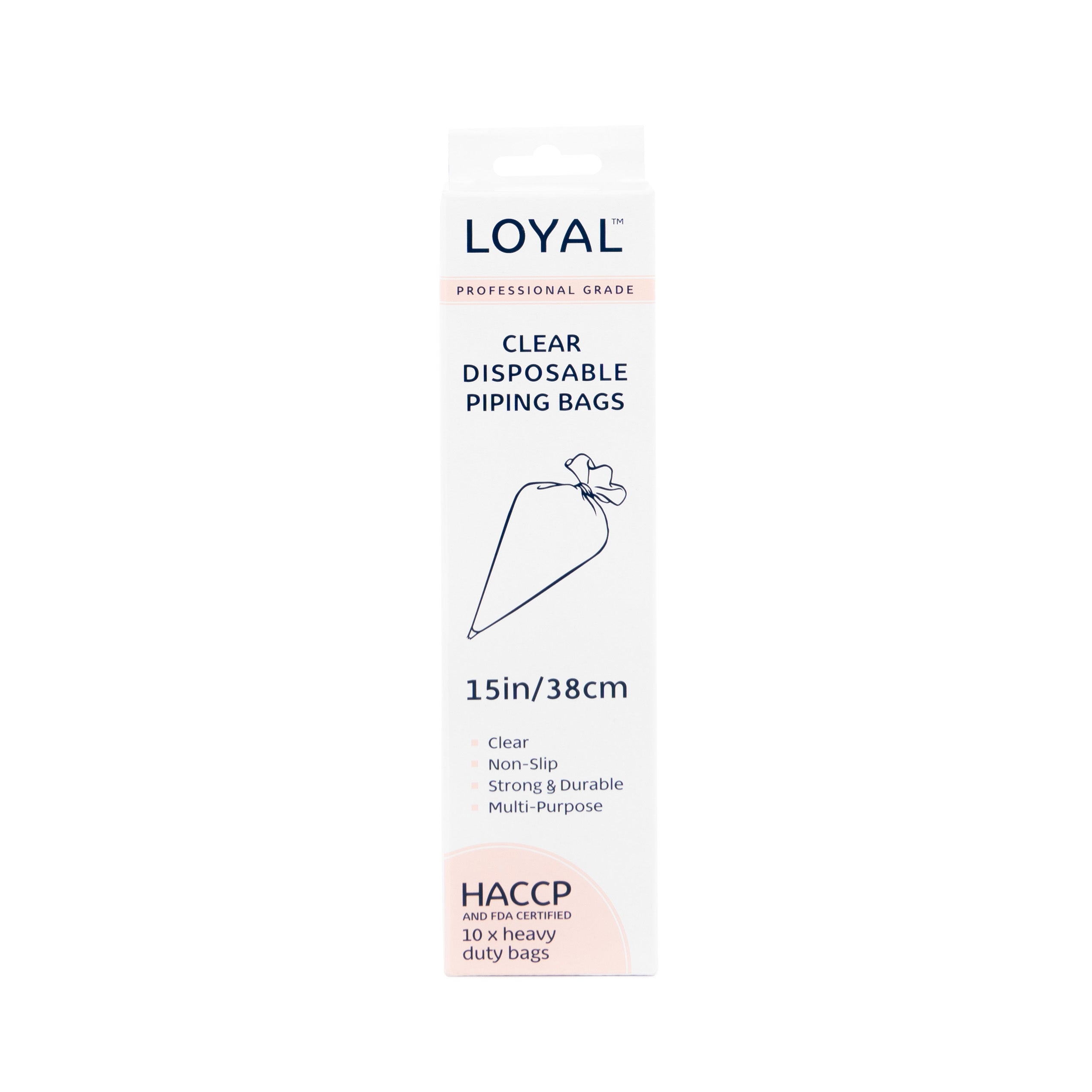 LOYAL Disposable Piping Bags Clear 15 Inch 10 Piece