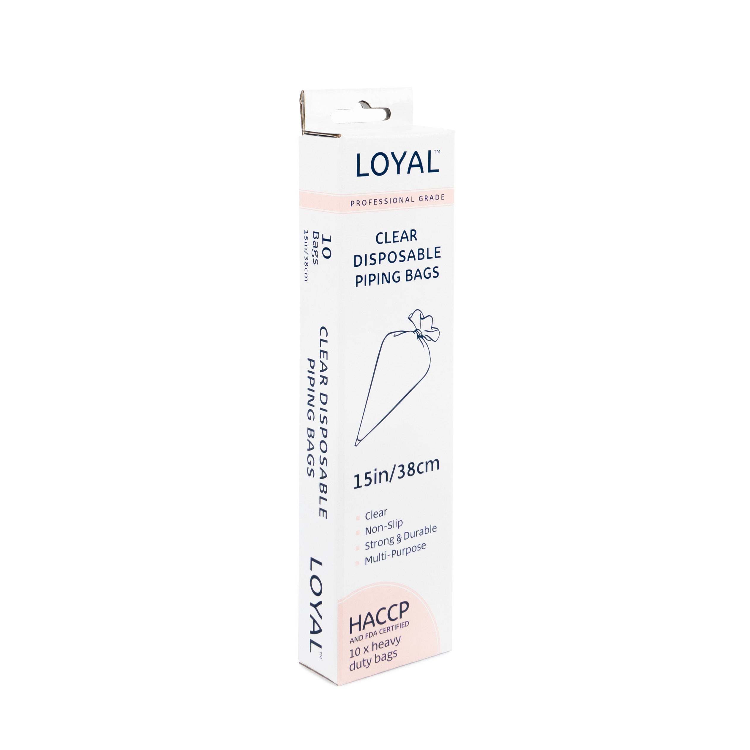 LOYAL Disposable Piping Bags Clear 15 Inch 10 Piece