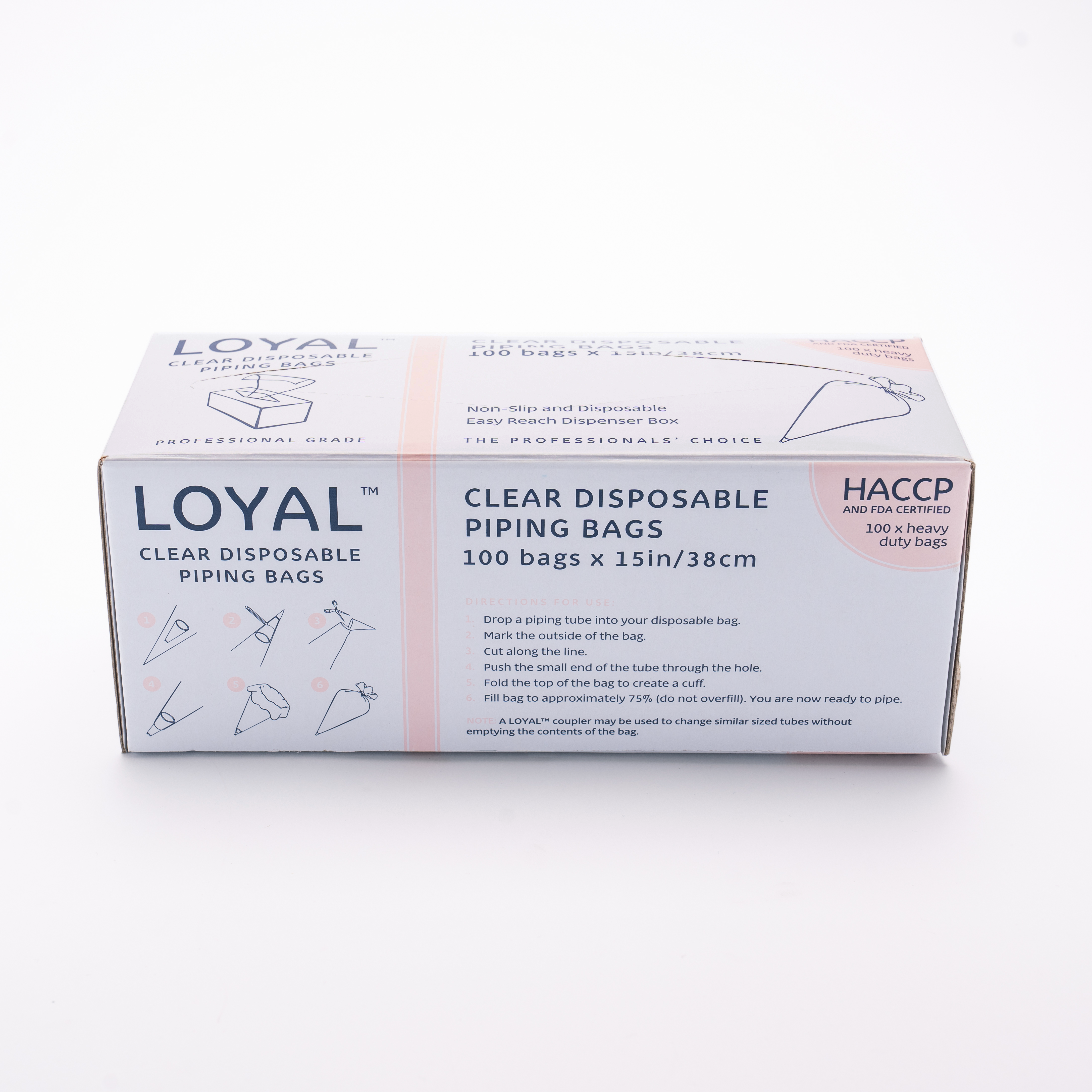 LOYAL Disposable Piping Bags Clear 15 Inch 100 Piece