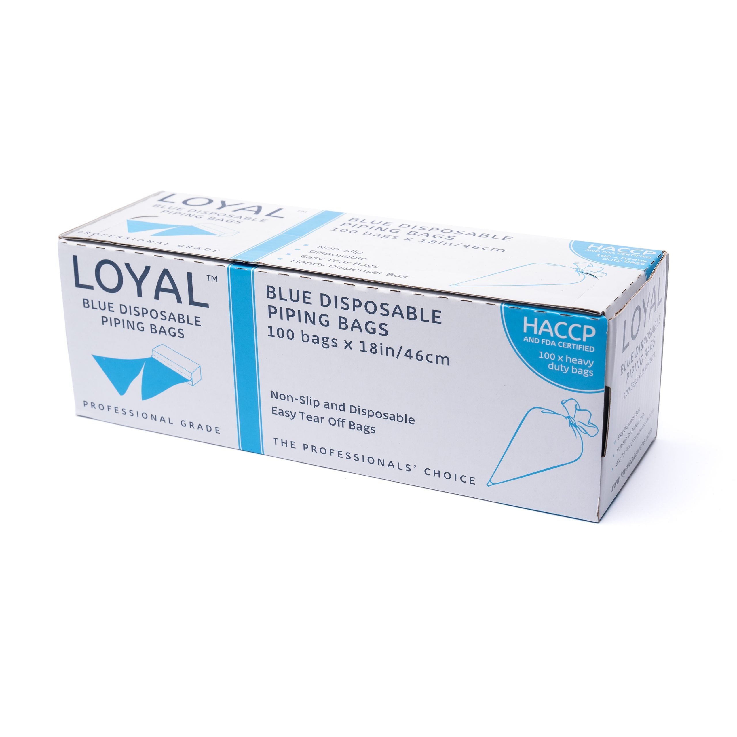 LOYAL Disposable Piping Bags Blue 18 Inch 100 Piece