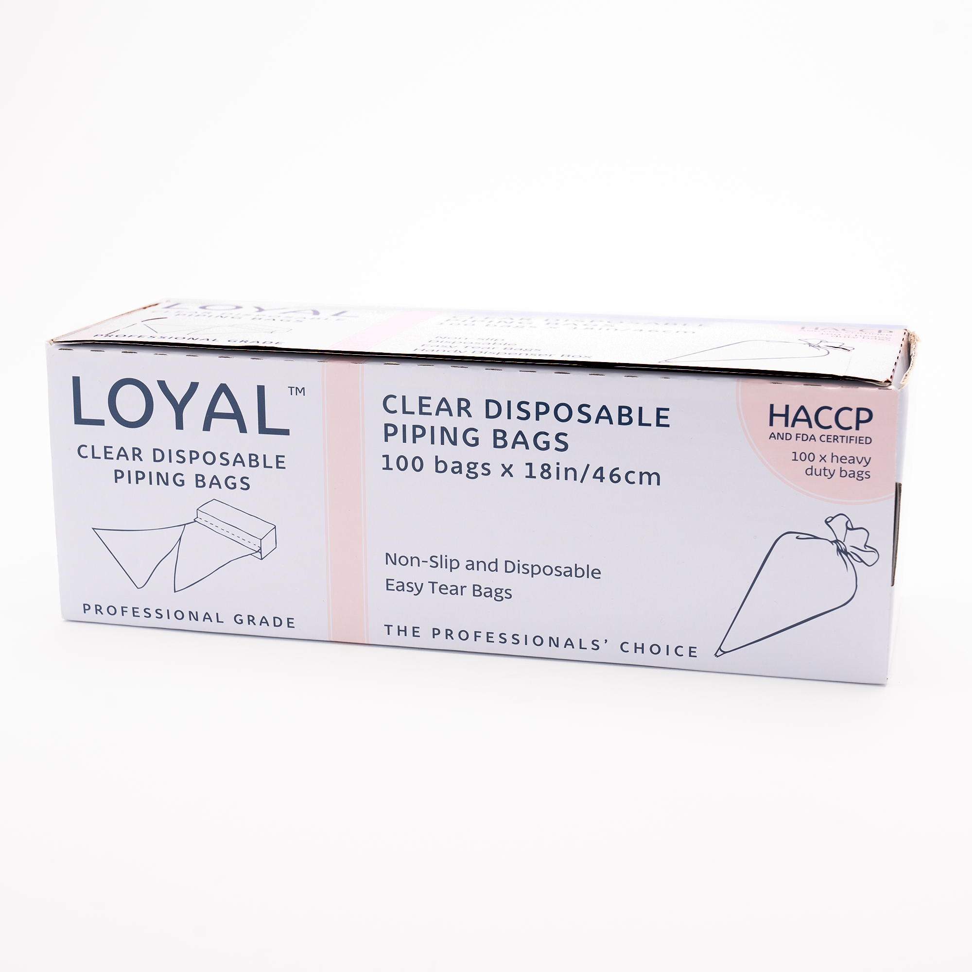 LOYAL Disposable Piping Bags Clear 18 Inch 100 Piece