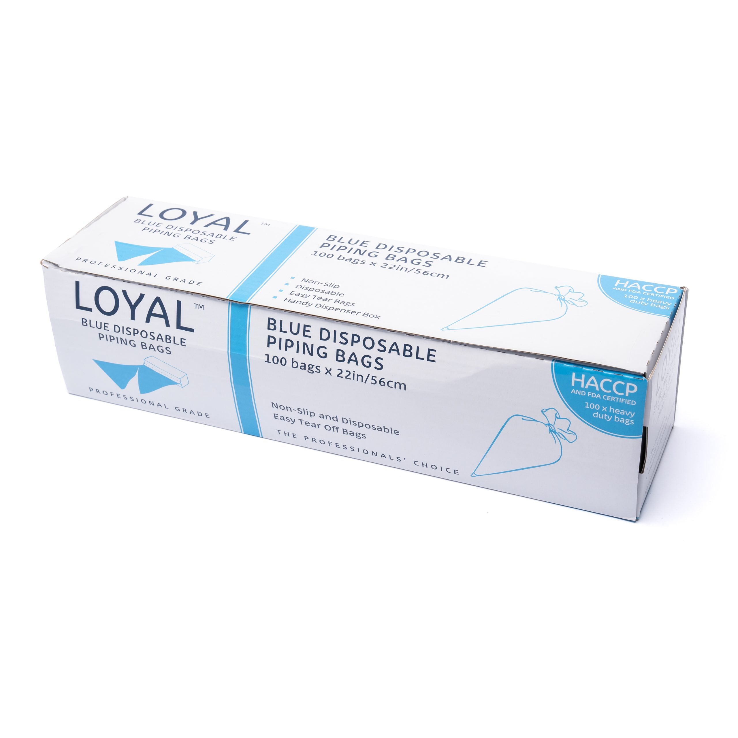 LOYAL Disposable Piping Bags Blue 22 Inch 100 Piece