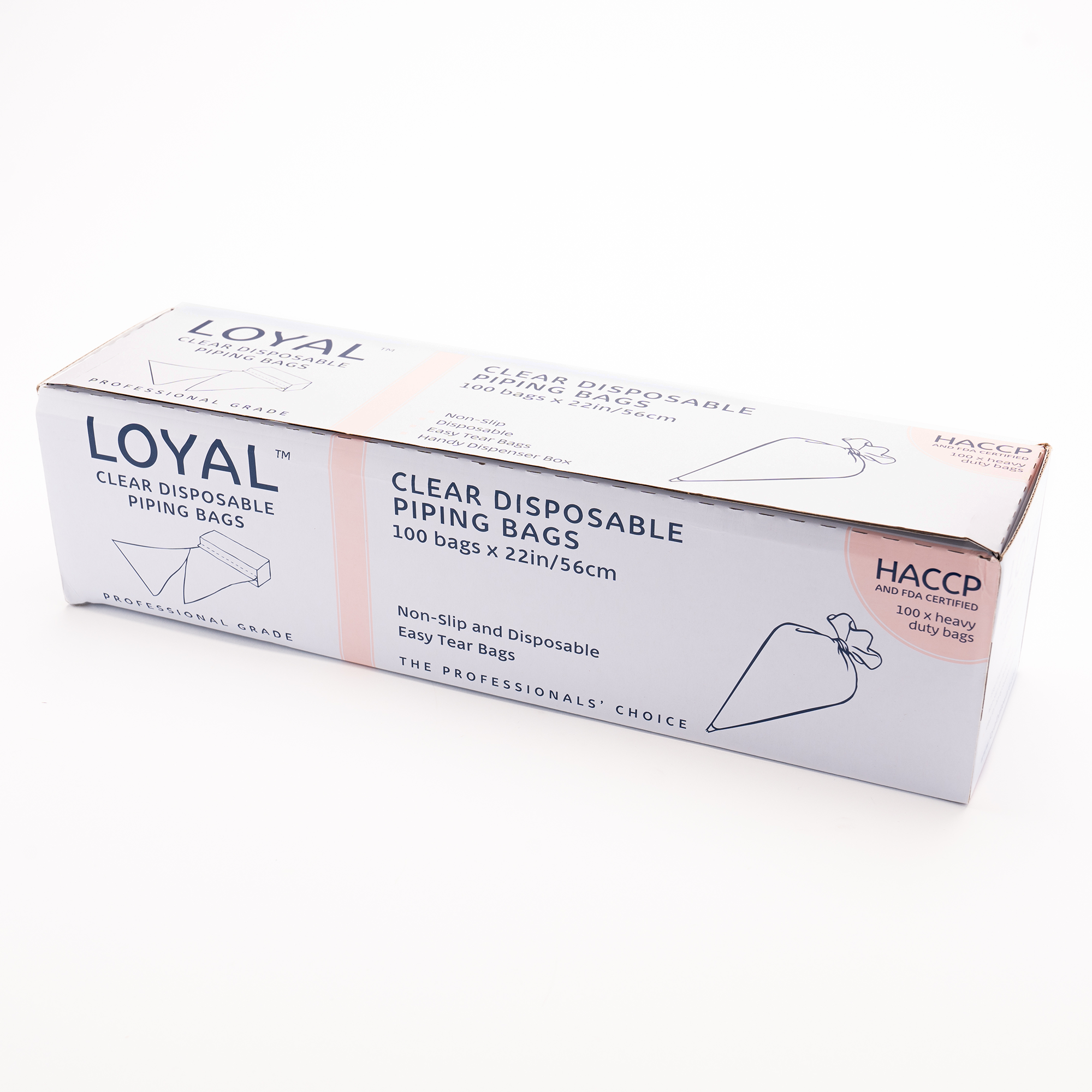 LOYAL Disposable Piping Bags Clear 22 Inch 100 Piece
