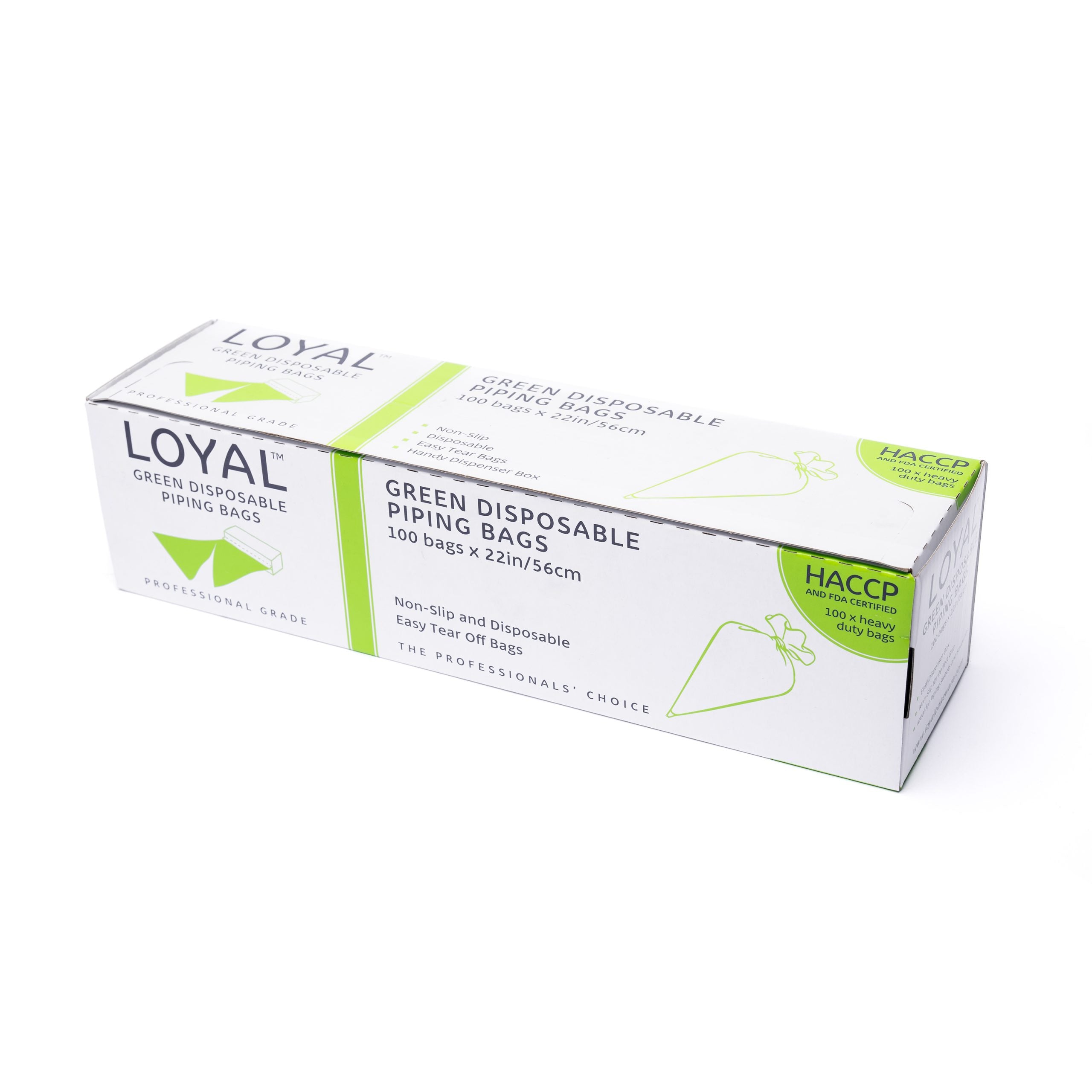 LOYAL Disposable Piping Bags Green 22 Inch 100 Piece