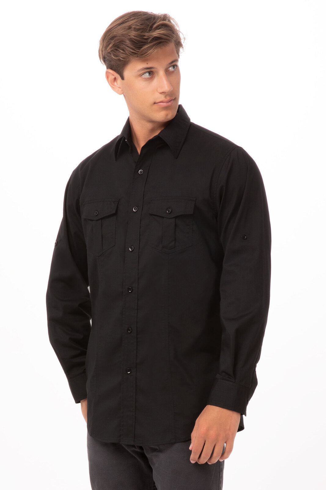 Chef Works Pilot Men's Shirt - Black