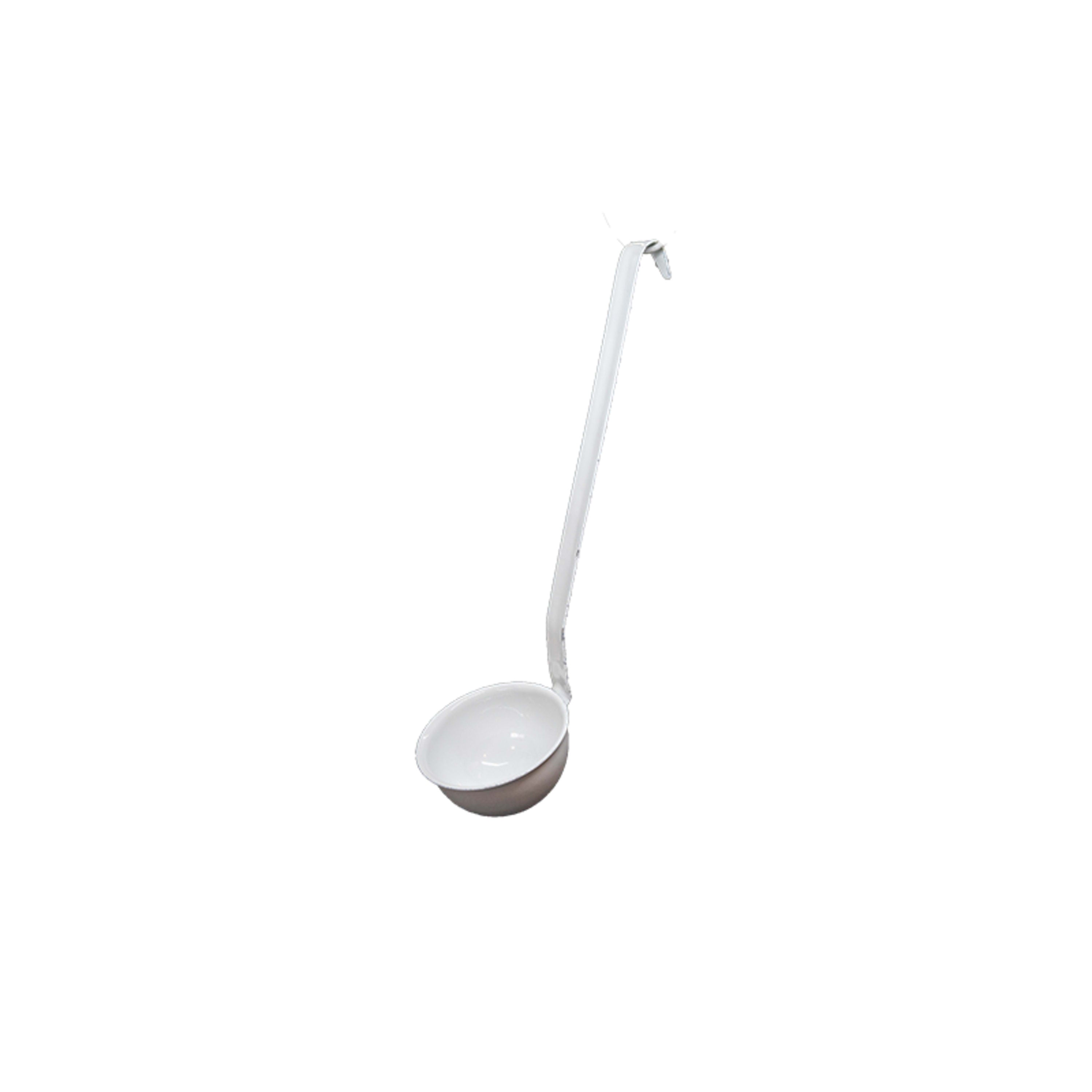 Urban Style Enamelware Soup & Goulash Ladle - White