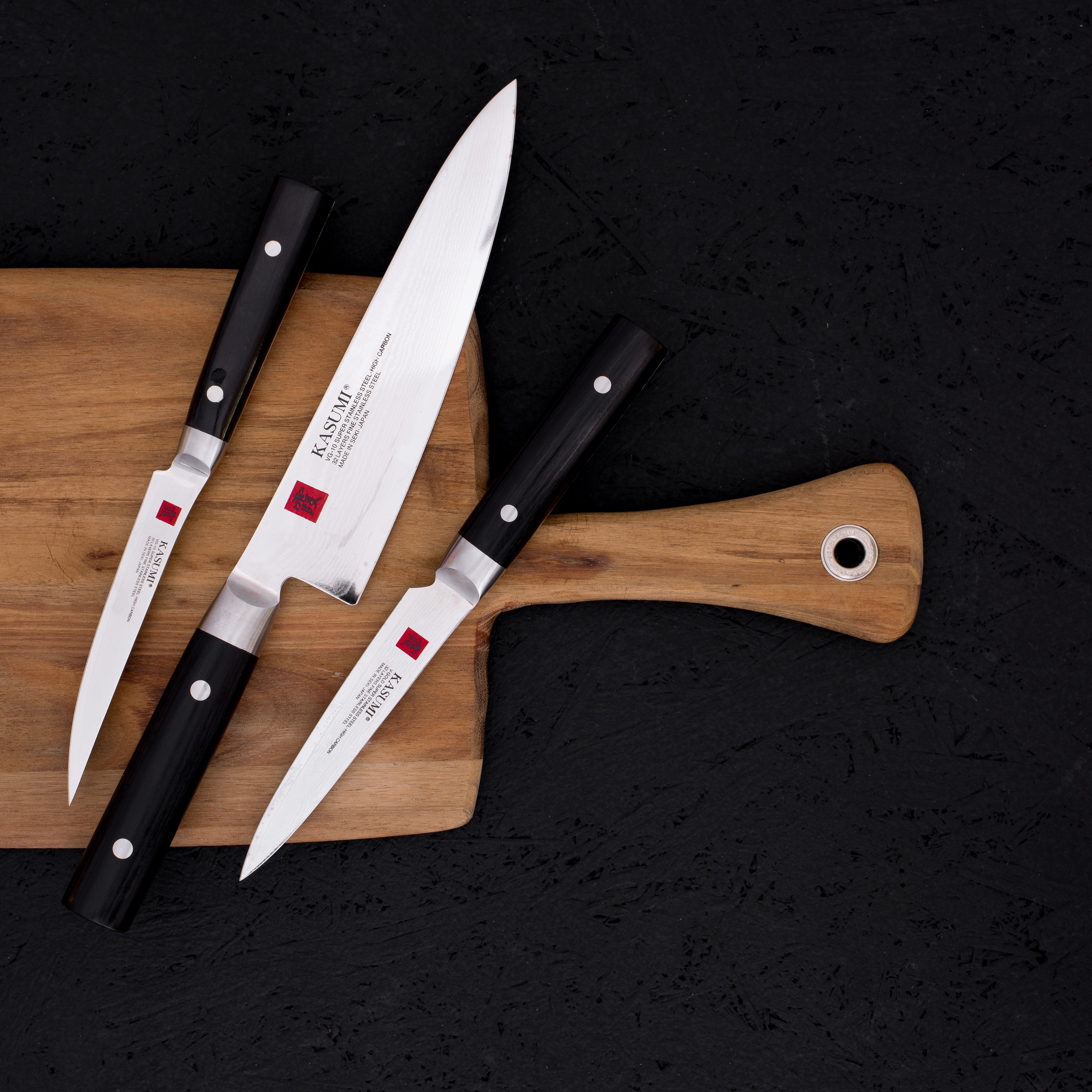 Kasumi Damascus 3 Piece Chef’s Knife Set