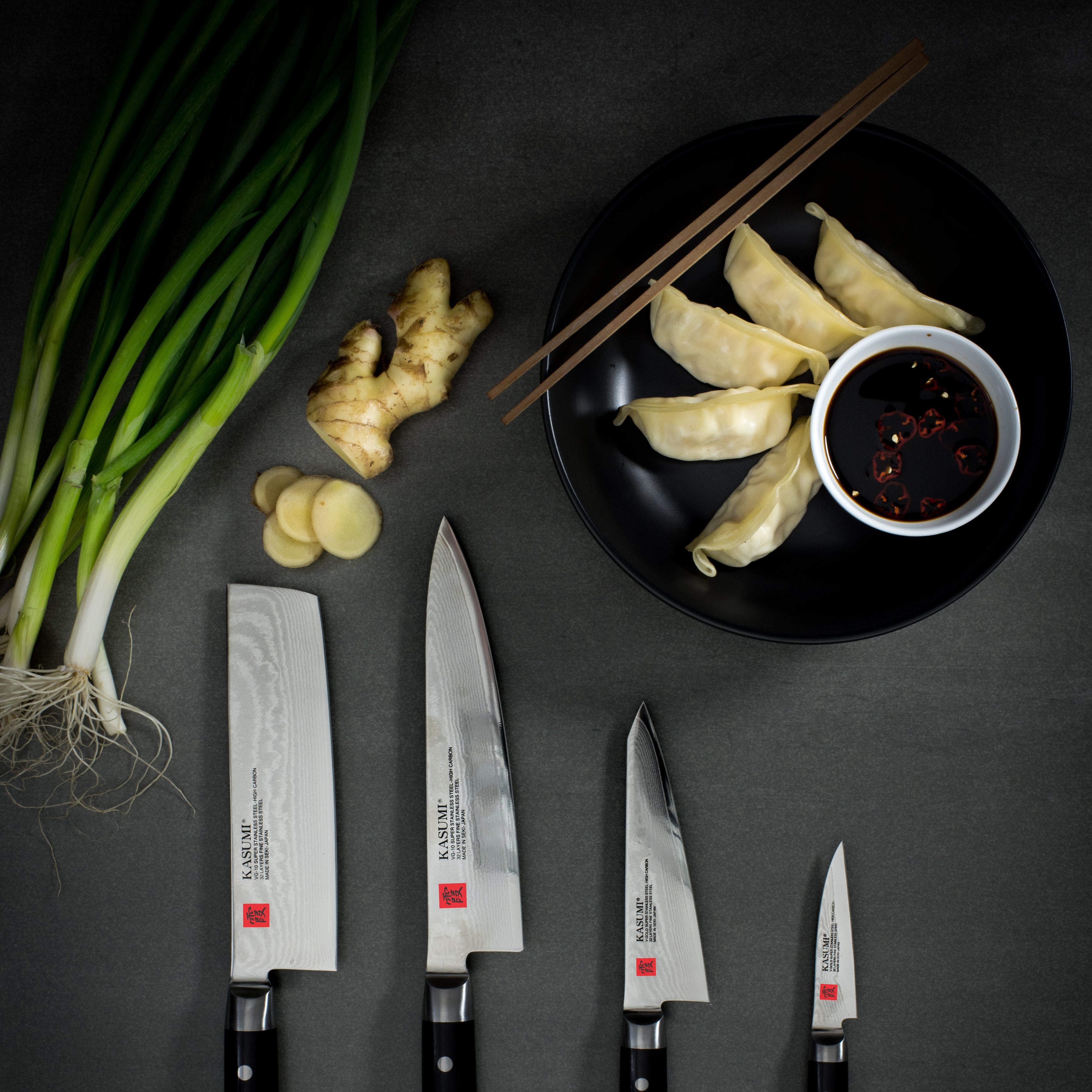 Kasumi Japanese Damascus Santoku Knife 13cm