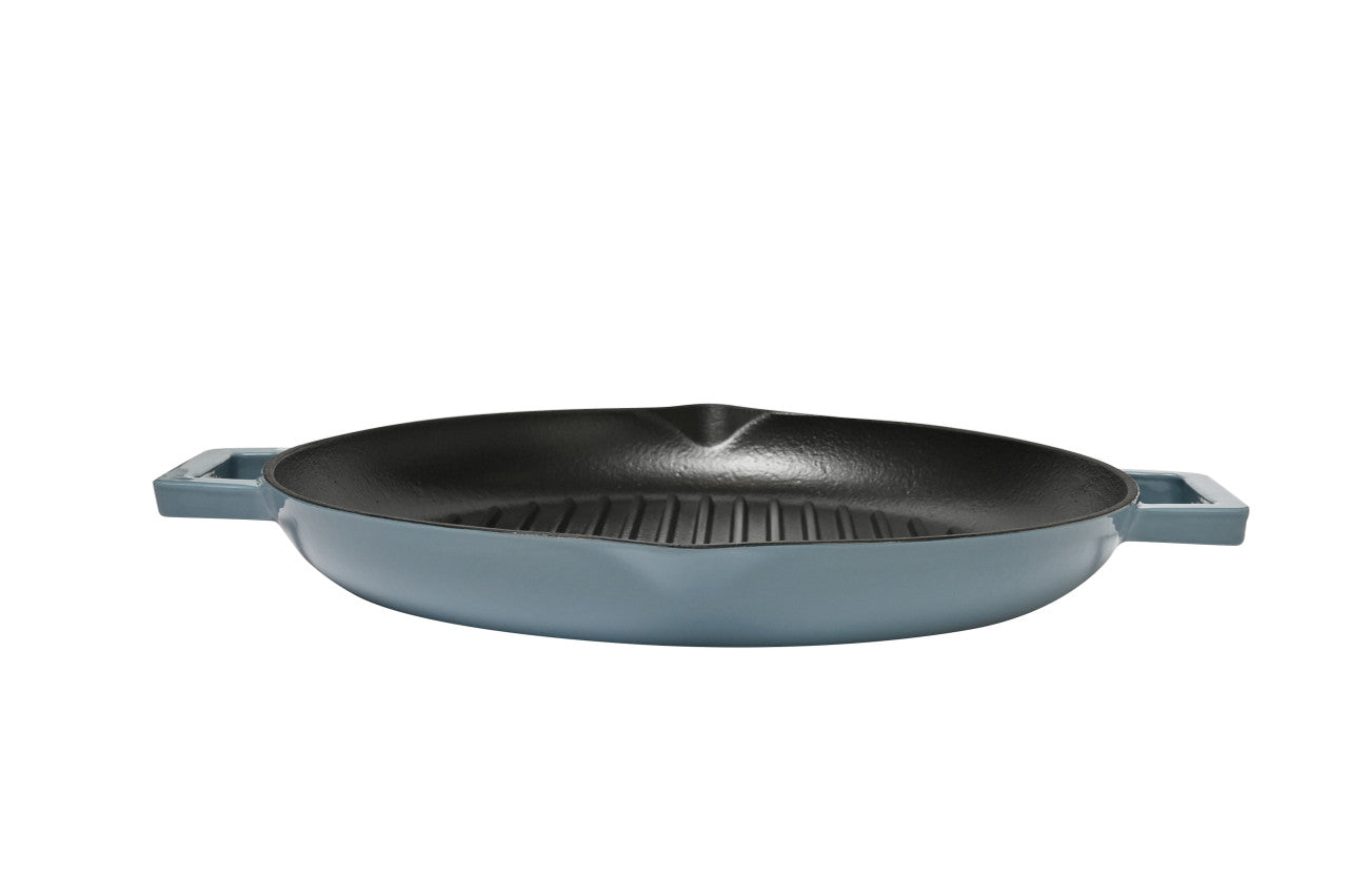 Classica Cast Iron Grill Pan 31cm - Sky Blue