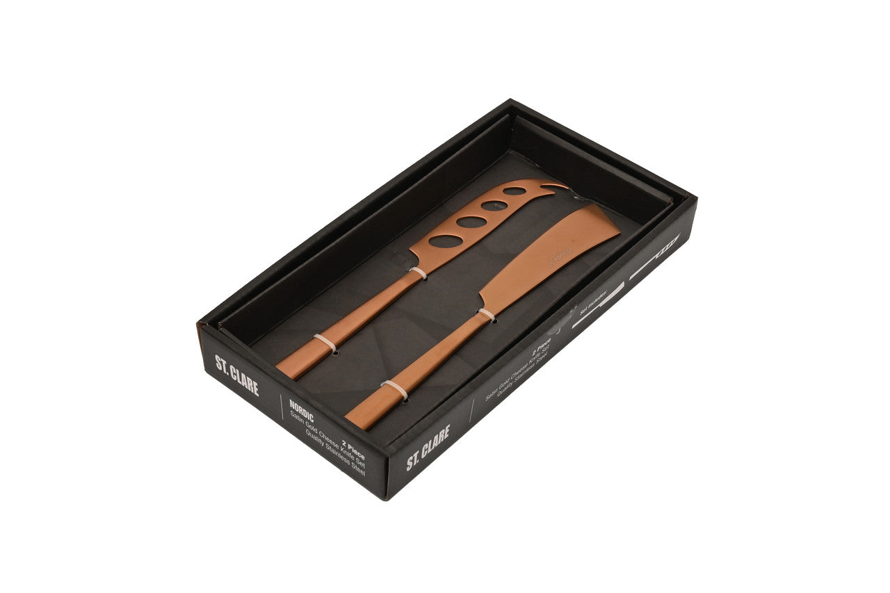 St. Clare Cheese Knife Set - Rose Gold