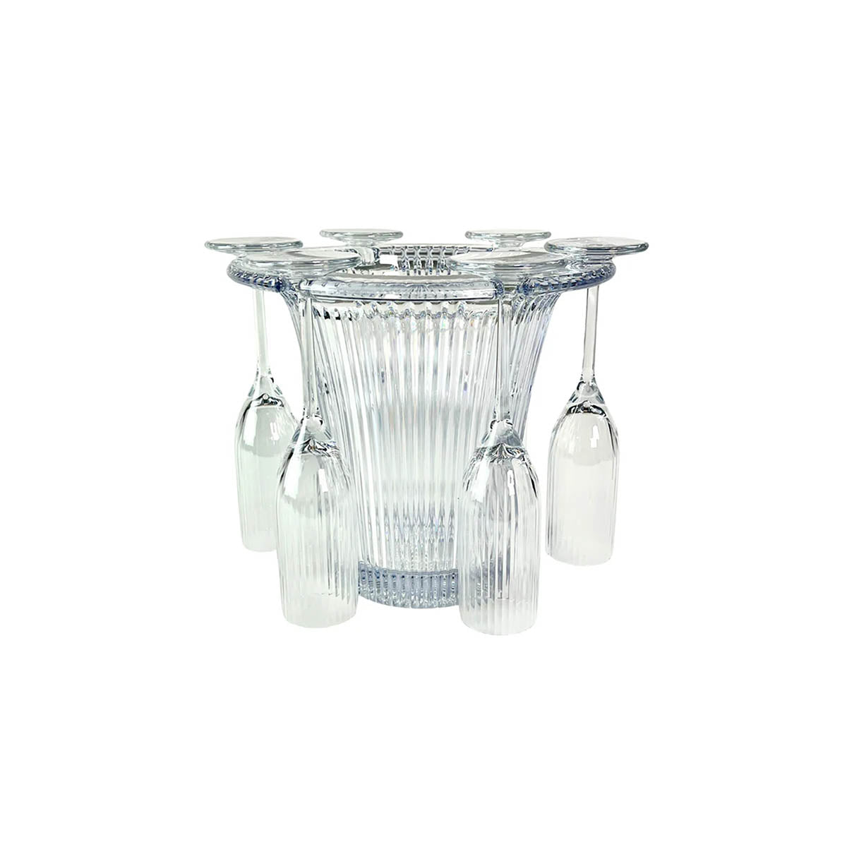 D-Still Bamboo Champagne Bucket 3.8L with 6 Flutes 145ml