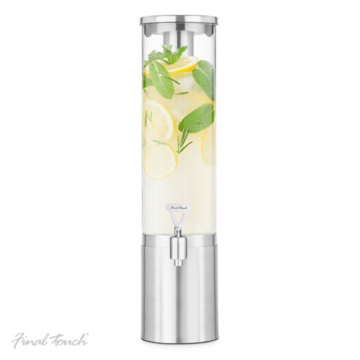 Final Touch Stainless Steel & Glass Beverage Dispenser - 3 Litre