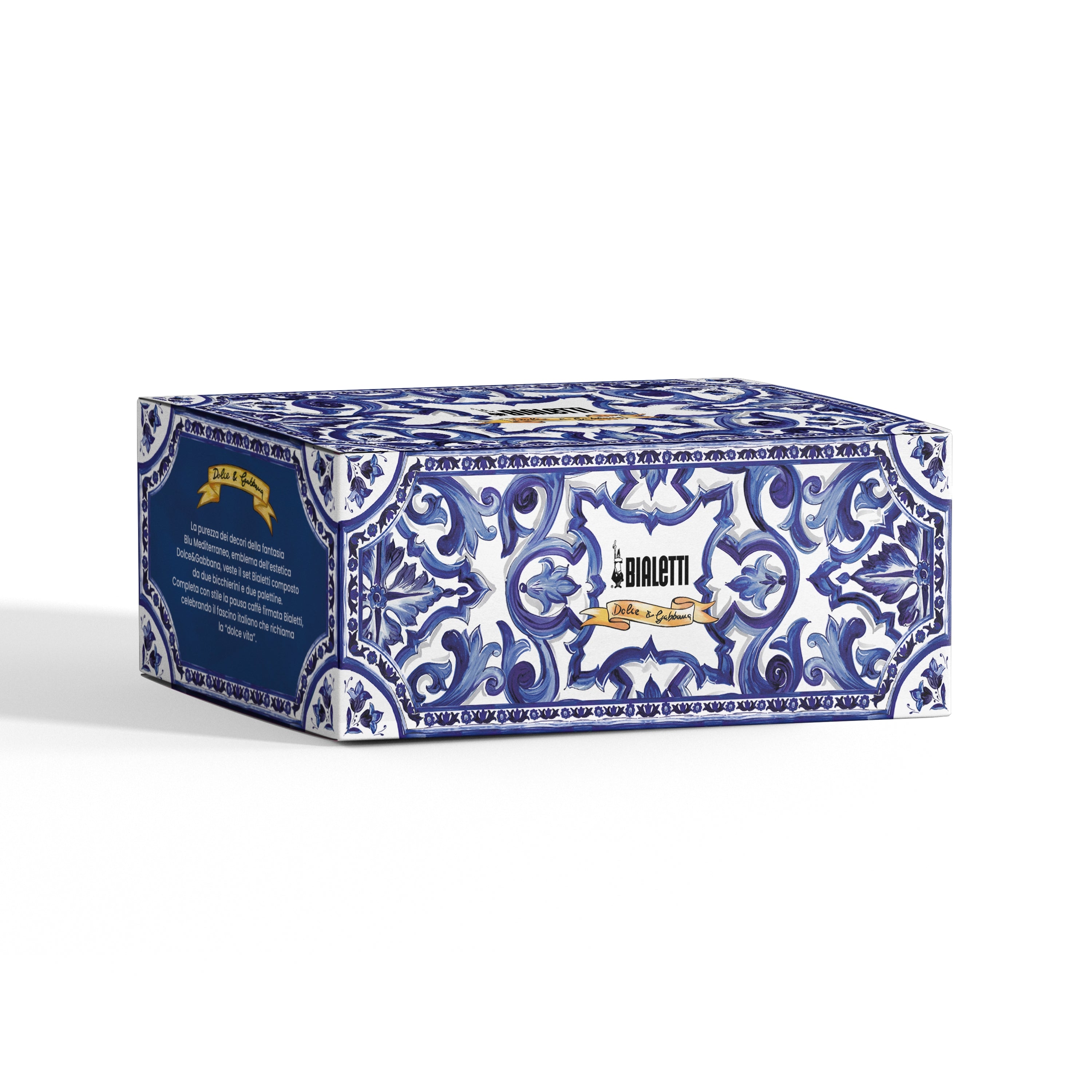 Bialetti x Dolce & Gabbana Blu Mediterraneo Espresso Cup & Stirrer Set - 2 Piece