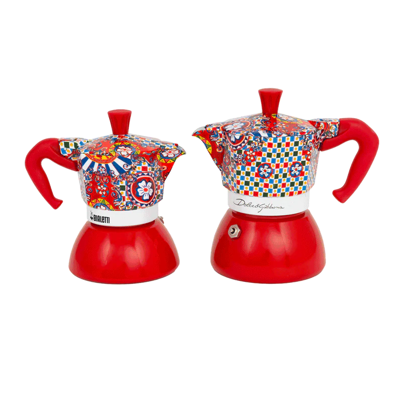 Bialetti Dolce & Gabbana Red Moka Induction 4 Cup (180 ml) Stovetop Coffee Maker