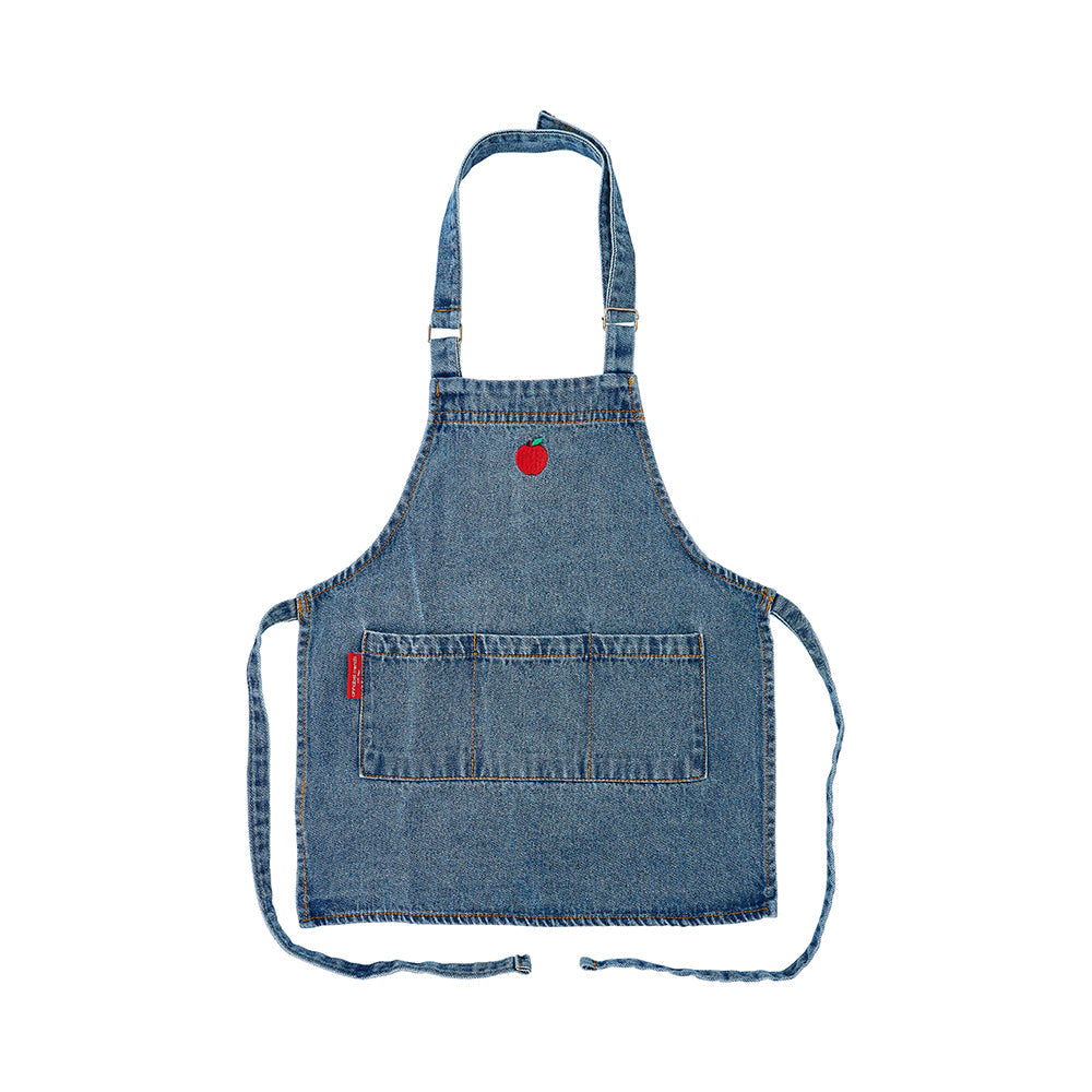 Annabel Trends Kids Denim Apron Apple Embroidery