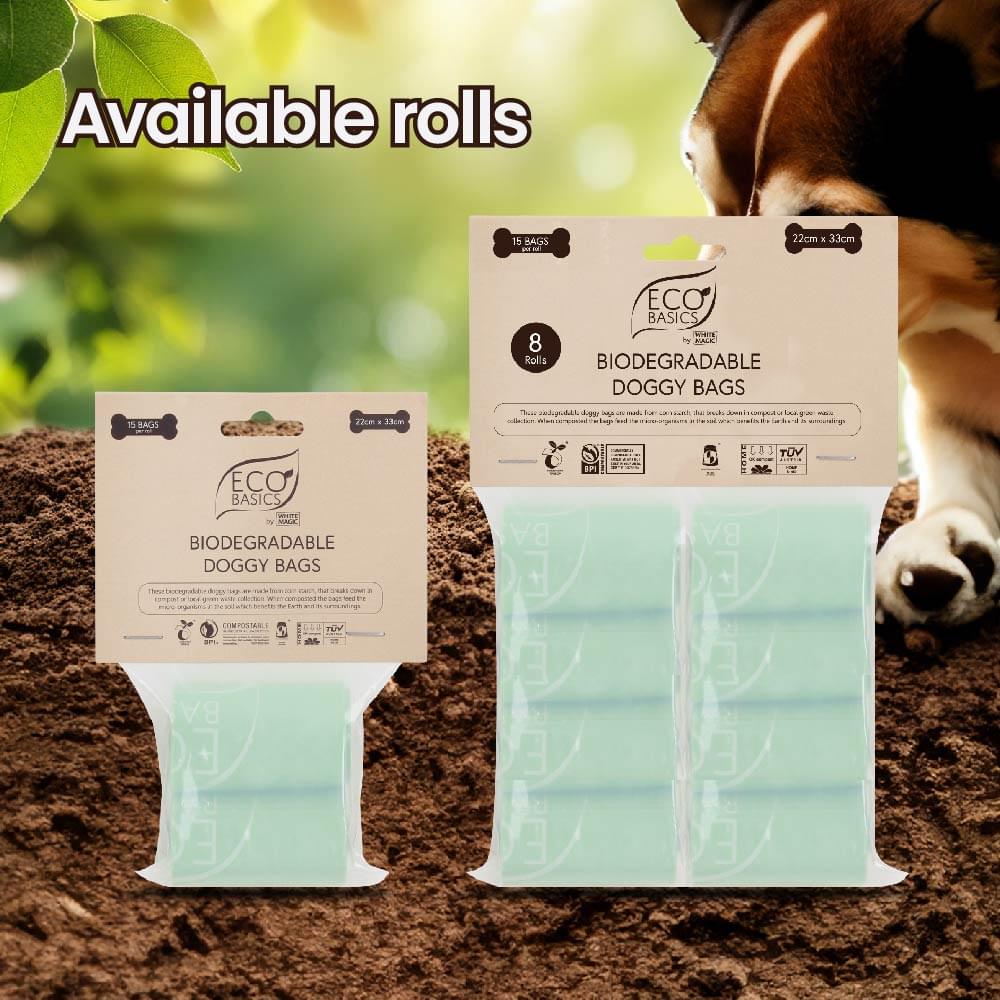 Eco Basics Biodegradable Doggy Bags 2 Rolls, 30 Bags