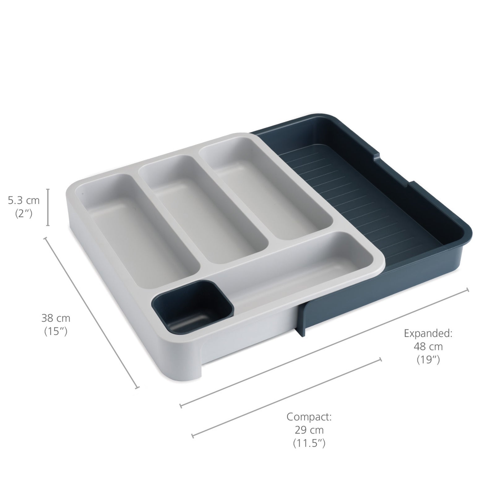 Joseph Joseph Drawerstore Expandable Cutlery Tray - Grey Grey