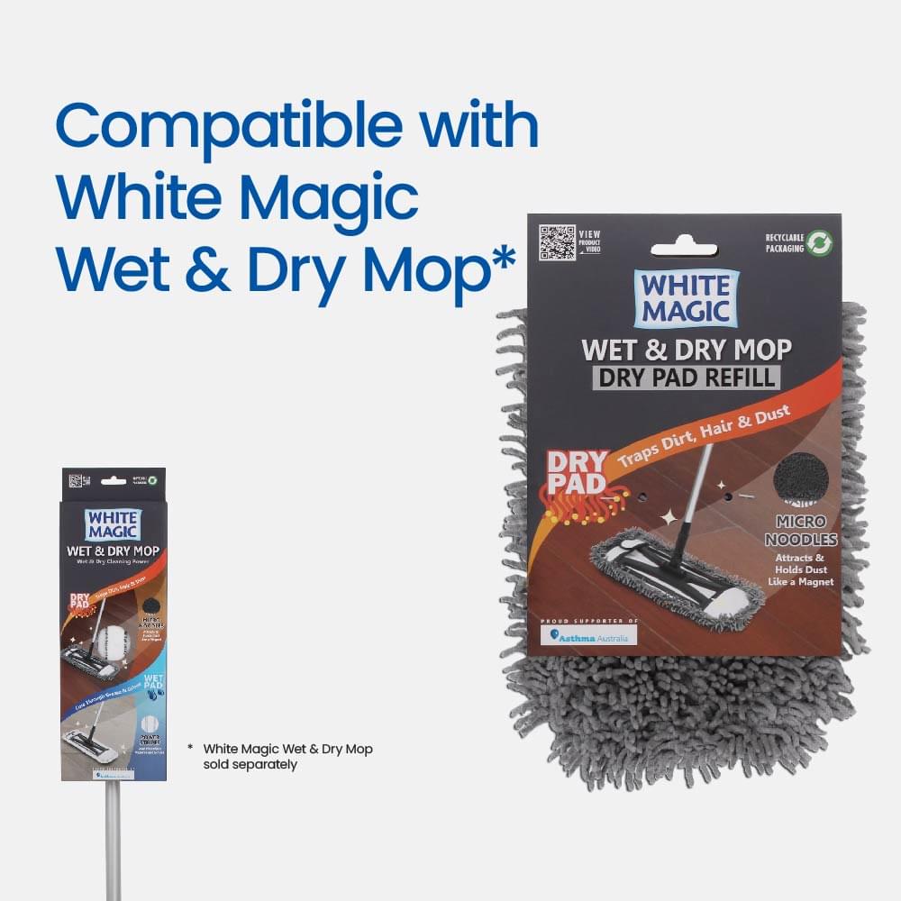 White Magic Wet & Dry Mop Dry Pad Refill