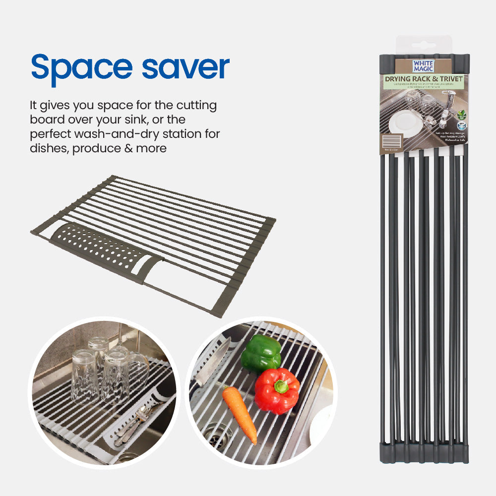 White Magic Drying Rack & Cutlery Drainer