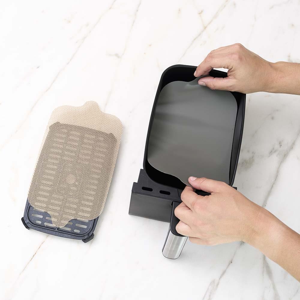 NoStik Silicone Fibreglass Dual Basket Air Fryer Liner Set of 4