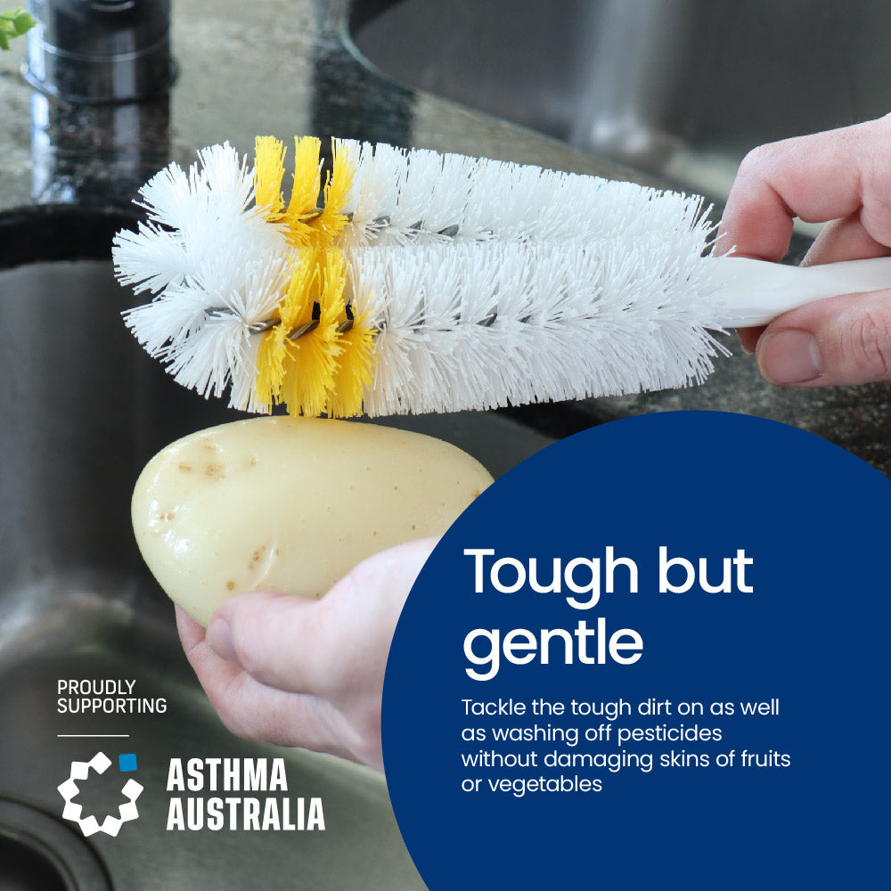 Dual Bristle Vegetable & Fruit Washing Brush