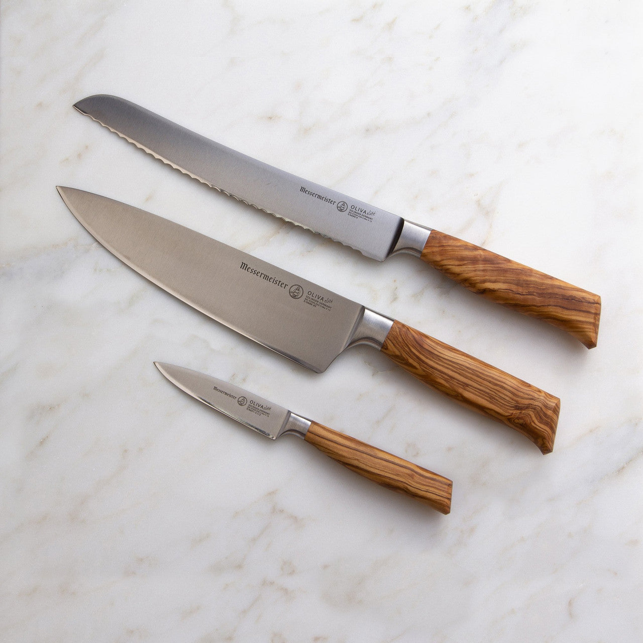 Messermeister Oliva Elite 3 Piece Trio Set