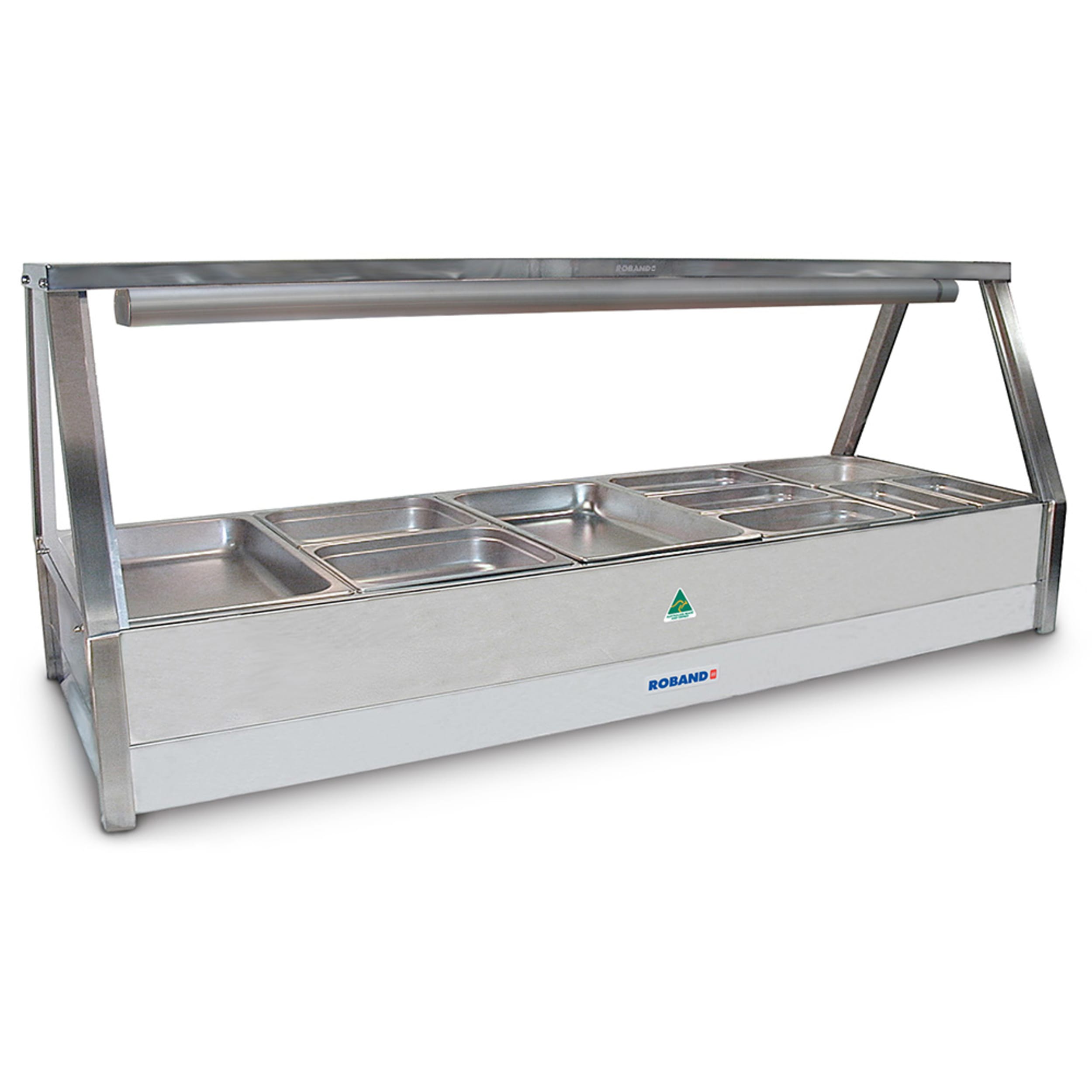 Roband Commercial Double Row Straight Glass Hot Foodbar E25
