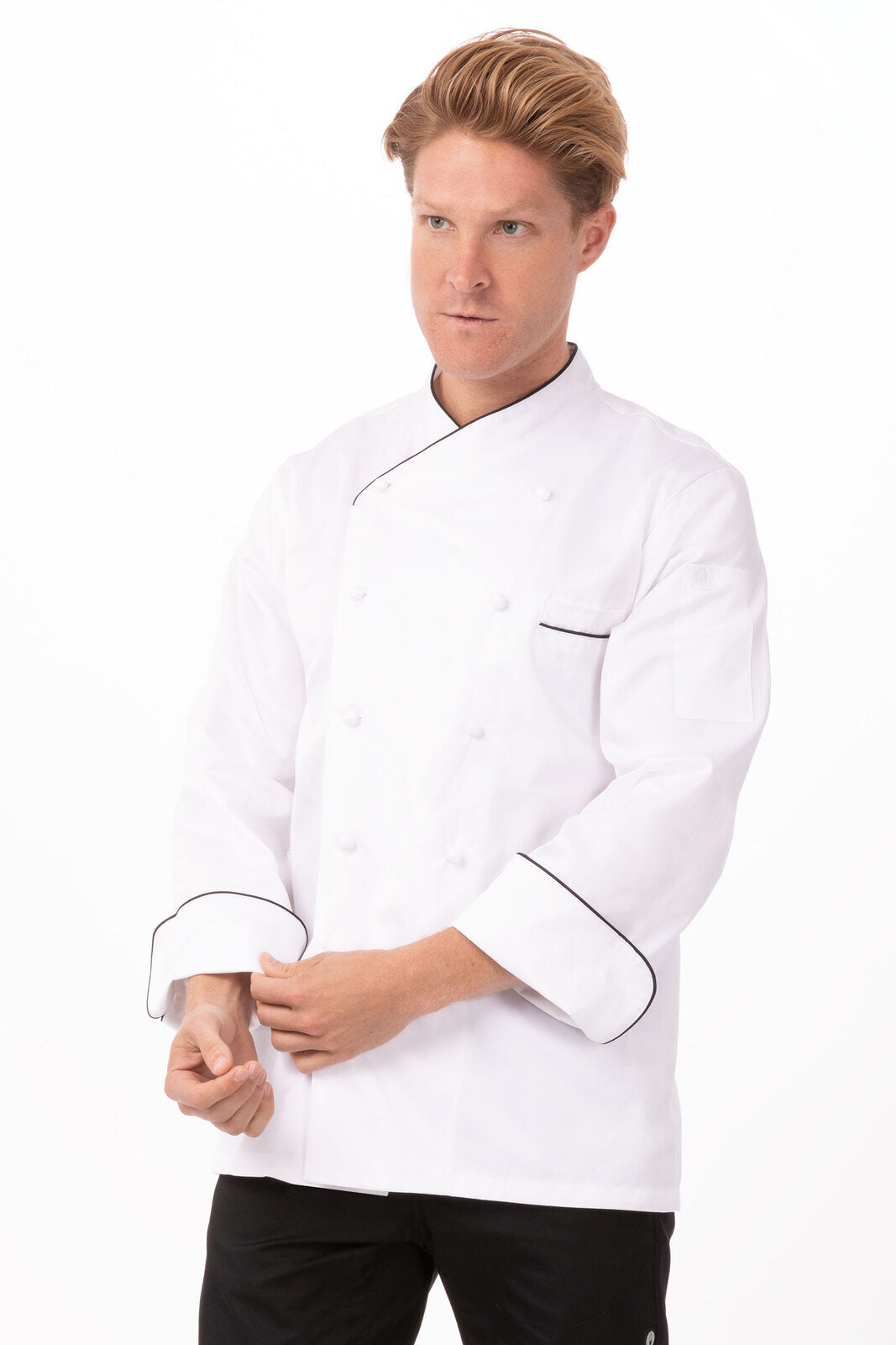 Chef Works Monte Carlo Men's Premium Cotton Chef Jacket - White