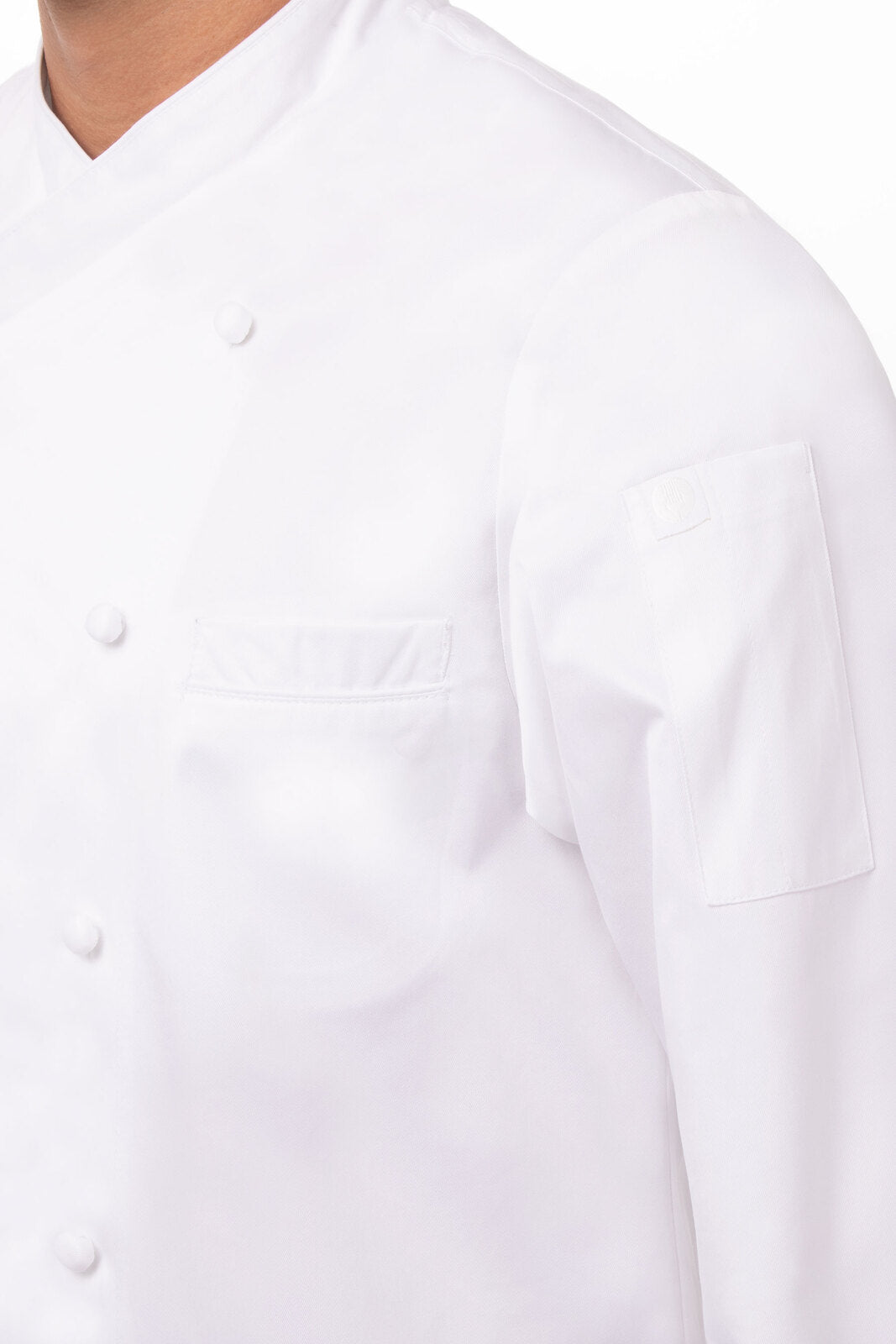 Chef Works Milan Men's Premium Cotton Chef Jacket - White