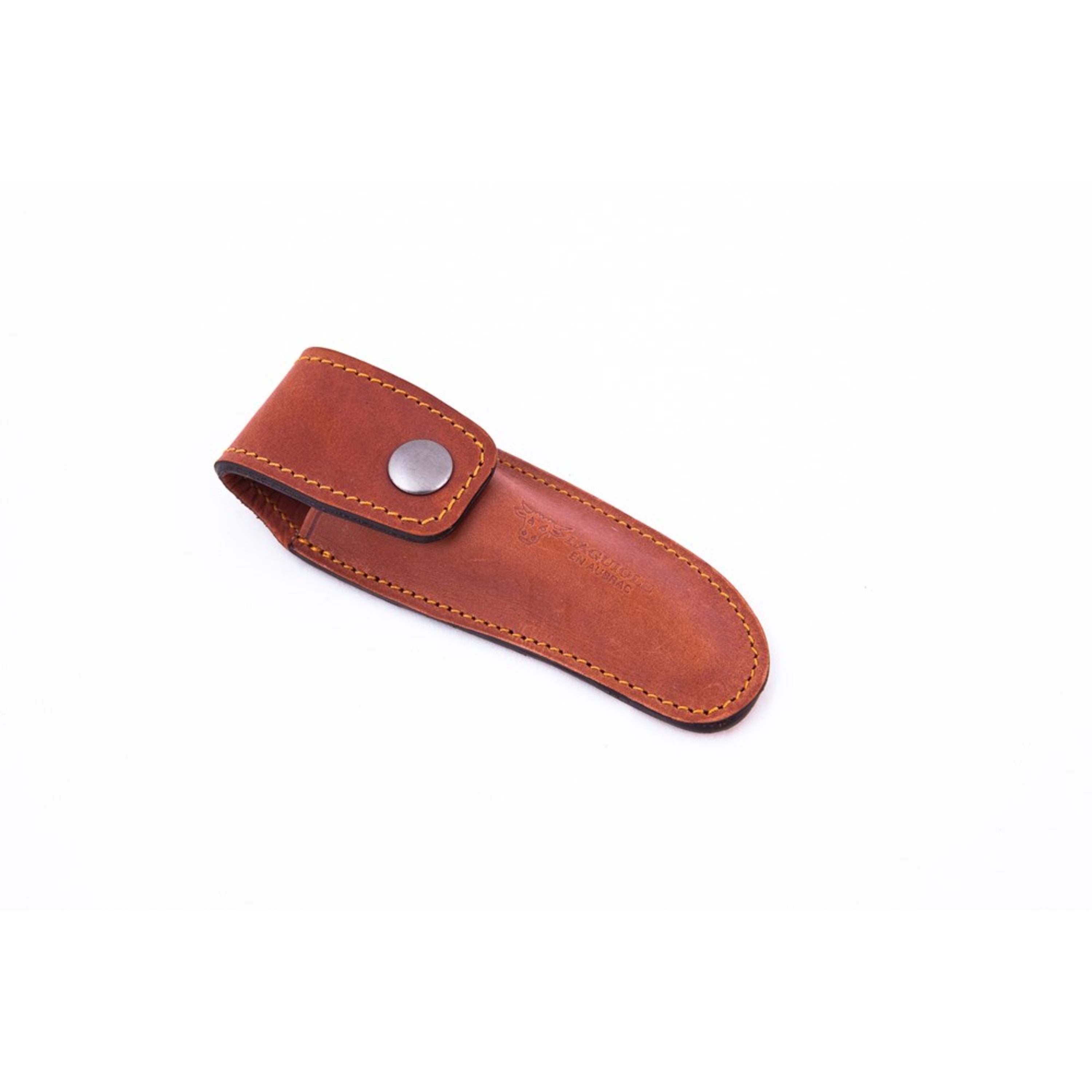 Laguiole en Aubrac Leather Pouch for Folding Knife - Brown