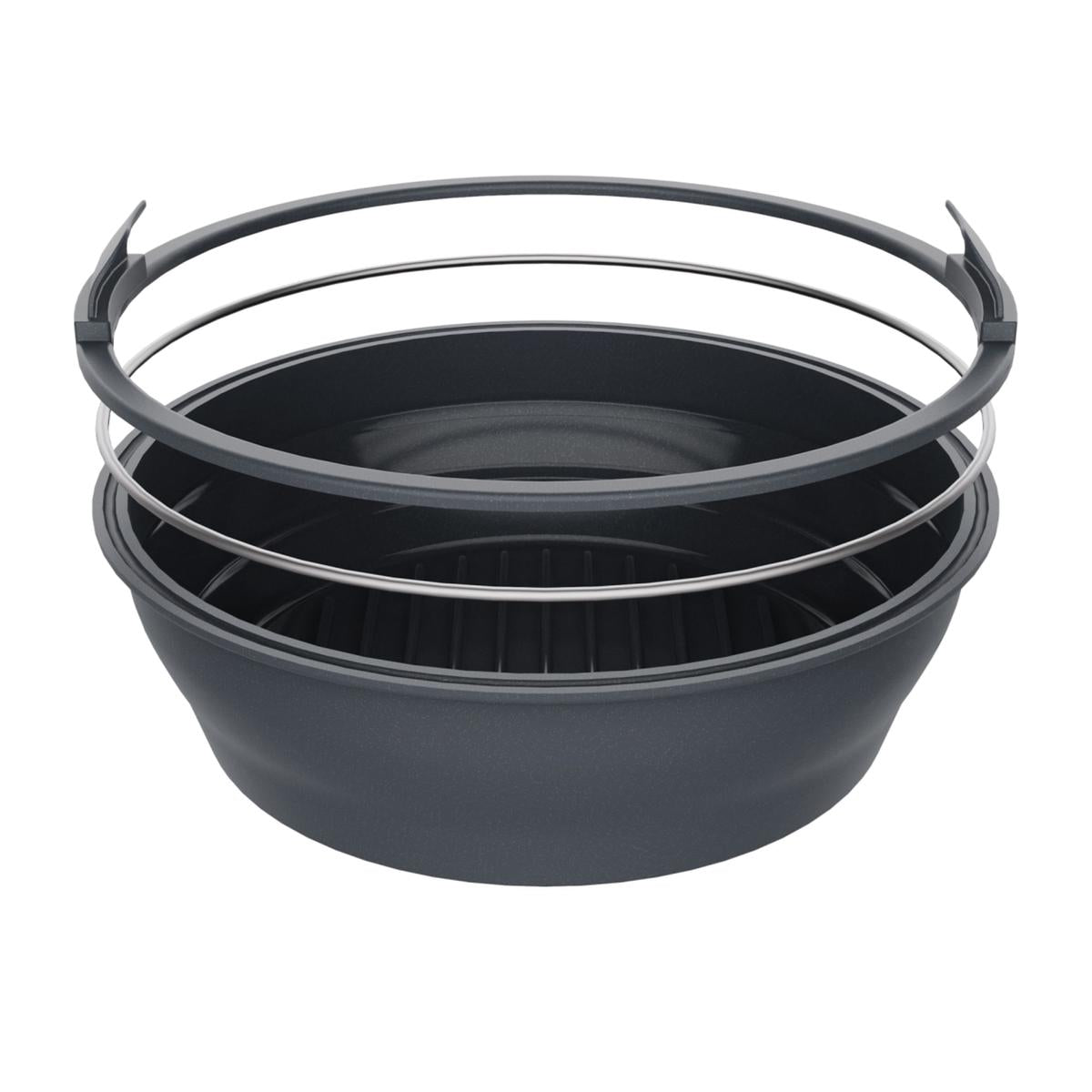 Daily Bake Silicone Round Collapsible Basket – 22cm Charcoal