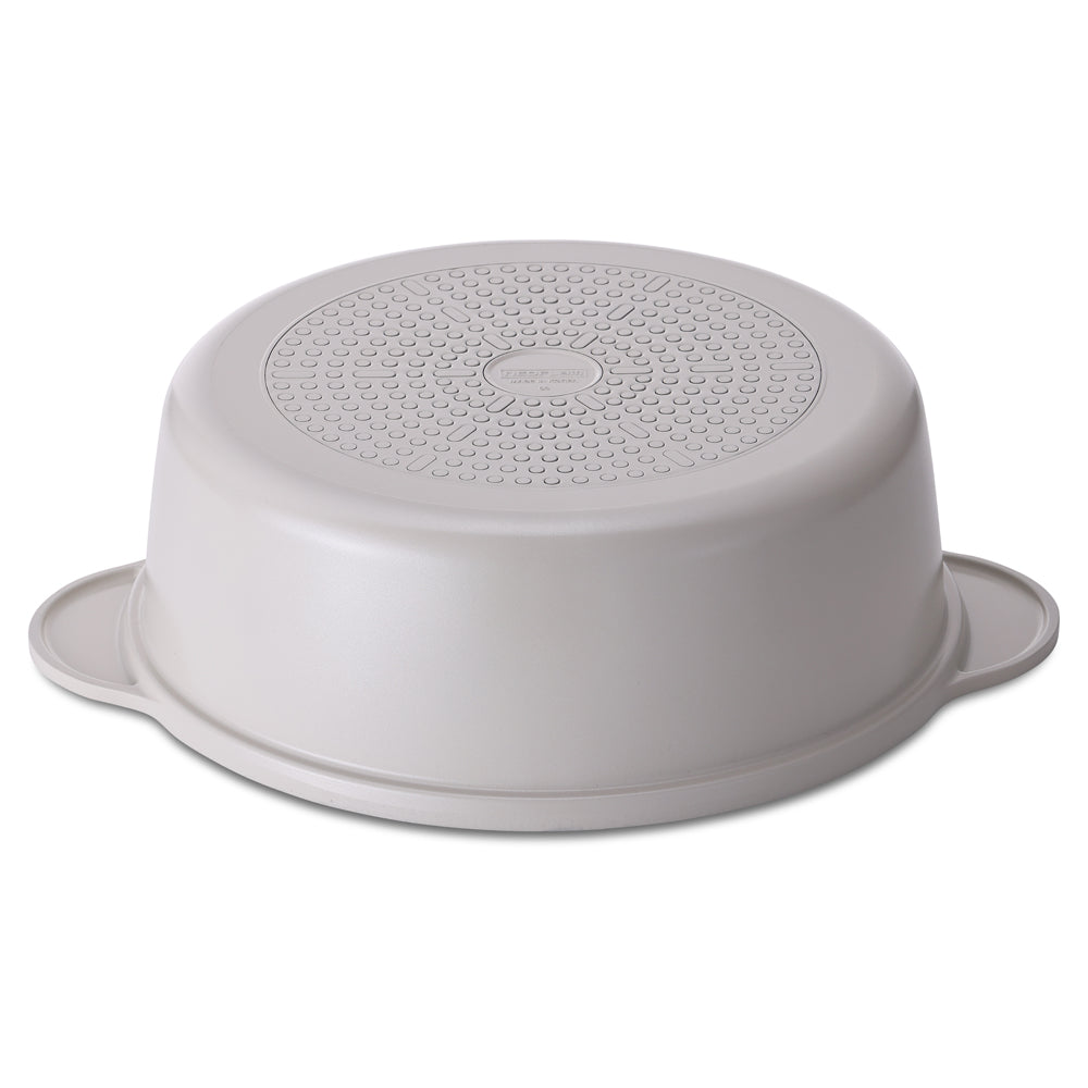 Neoflam Divided 30cm casserole 5.8L Induction with divided steamer White