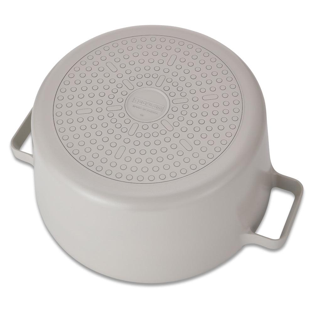 Neoflam Fika 26cm Stockpot Induction with Silicon Rim Glass lid