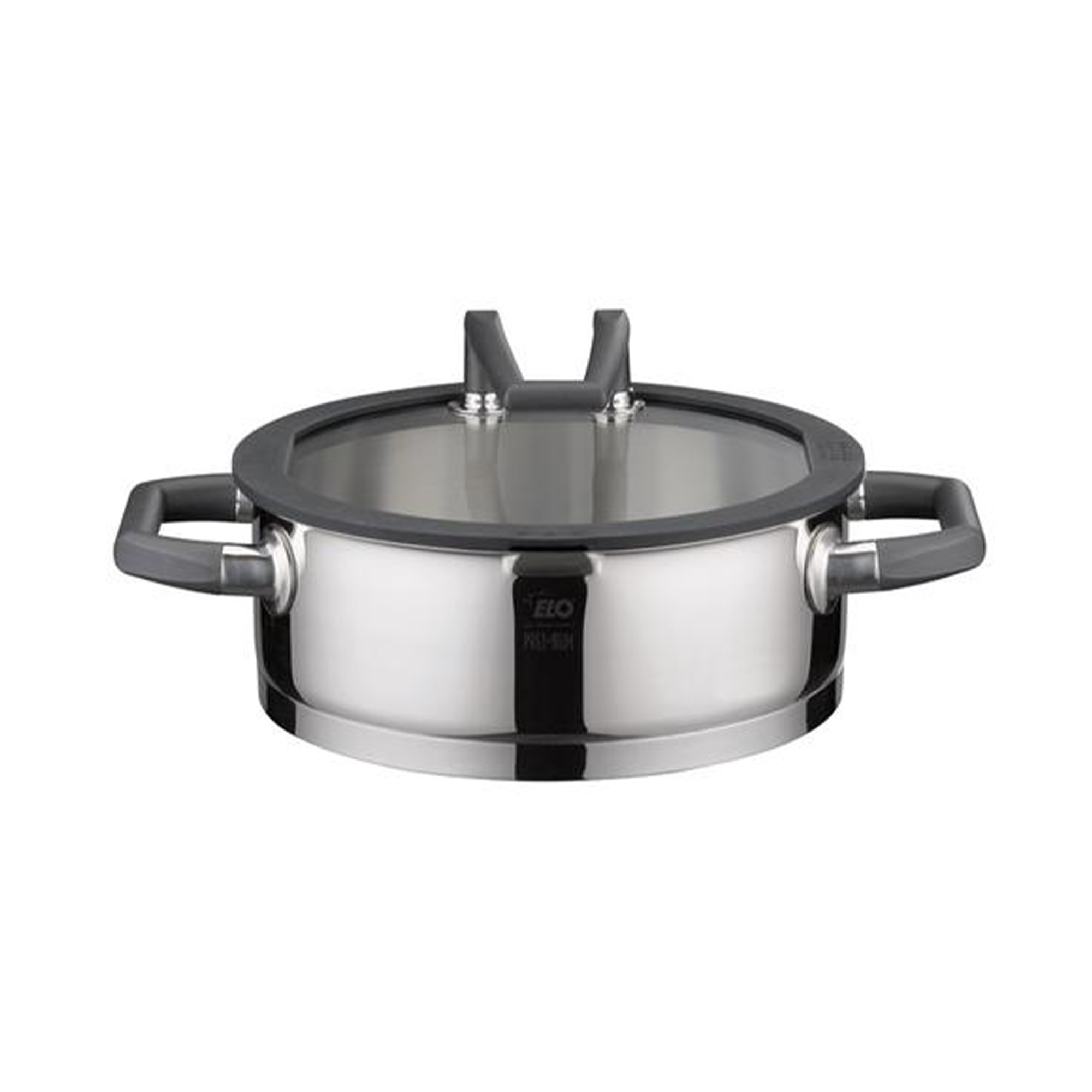 Elo Black Pearl Casserole with Glass Lid – 24cm