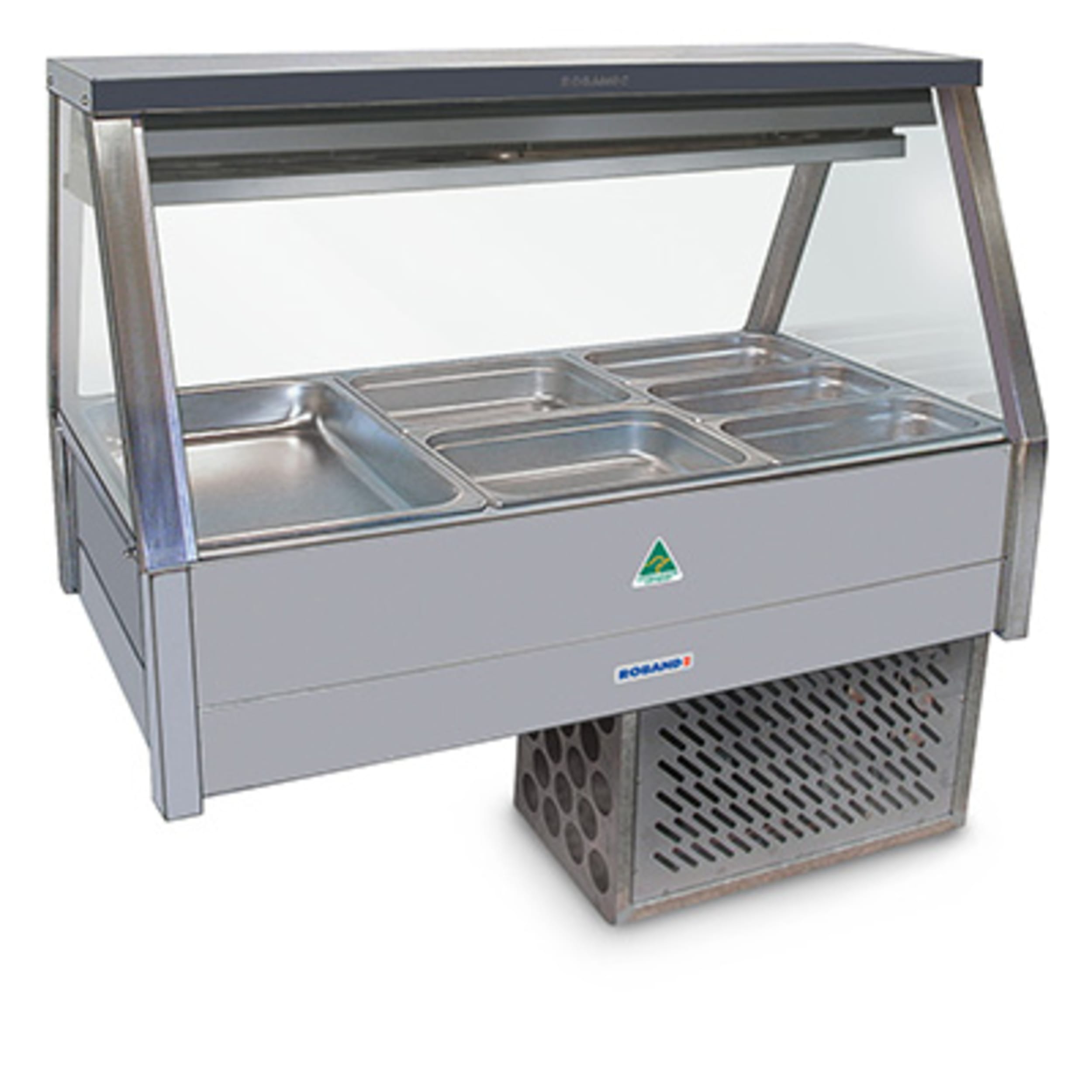 Roband Freestanding Commercial Straight Glass Refrigerated Cold Plate & Cross Fin Coil ERX23RD