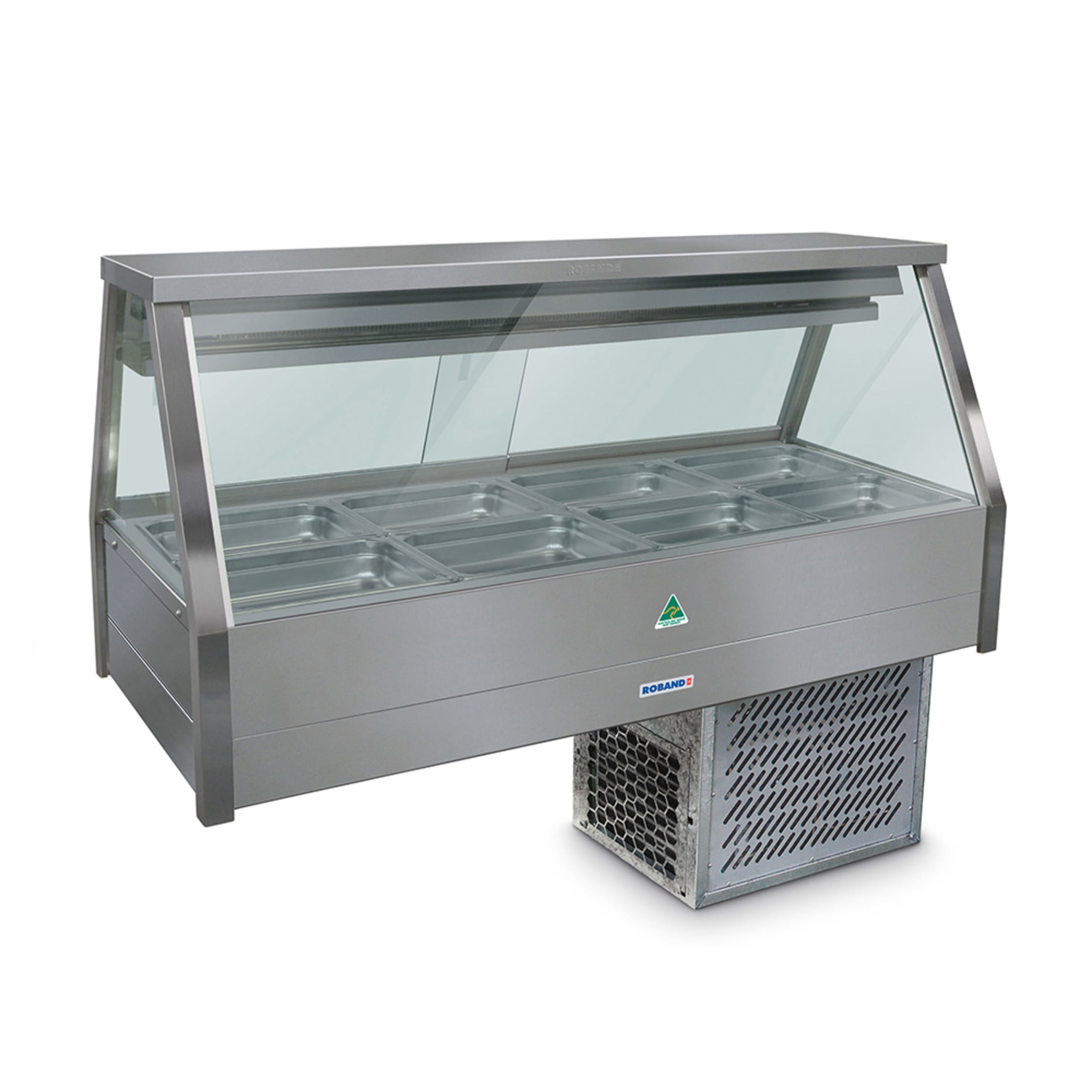 Roband Freestanding Commercial Straight Glass Refrigerated Cold Plate & Cross Fin Coil ERX25RD