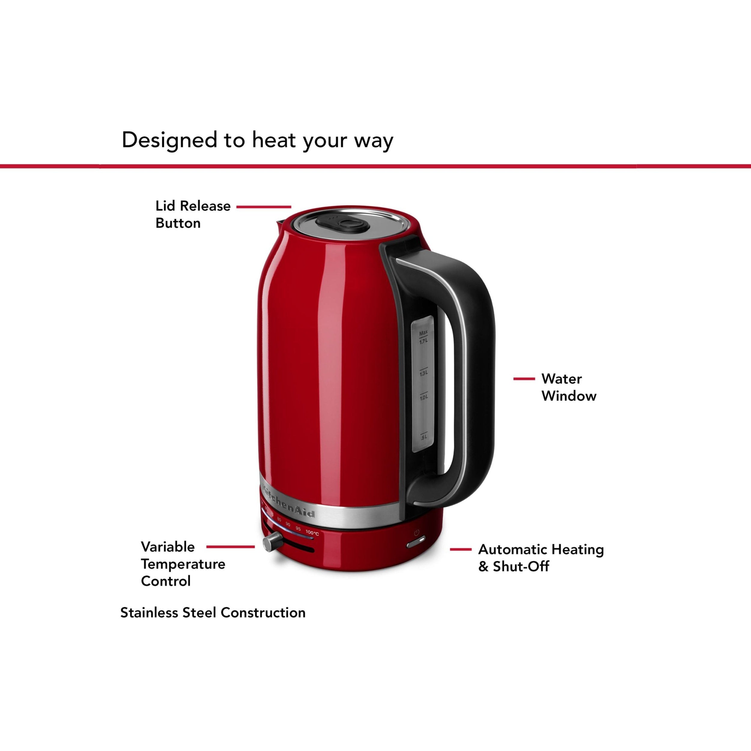 KitchenAid 1.7L Variable Temperature Electric Kettle KEK1701