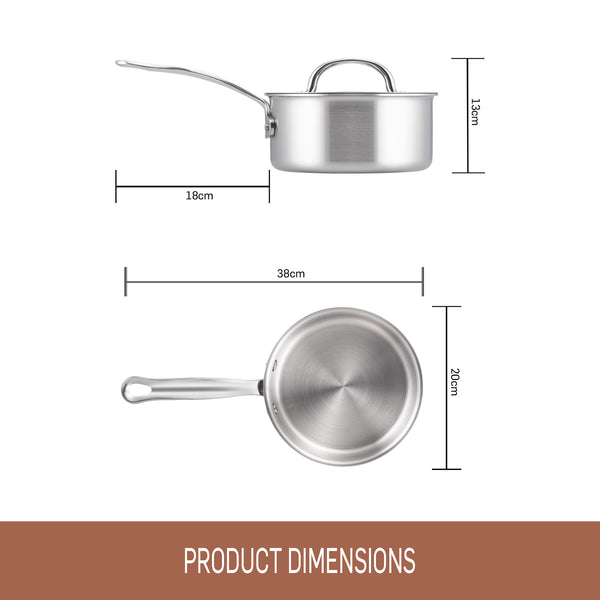 Essteele Per Amore Clad Stainless Steel Induction 20cm/2.8L Covered Saucepan