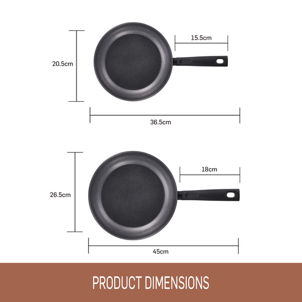 Essteele Per Benessere Ceramic  Nonstick 20/26cm Twin Skillet Pack