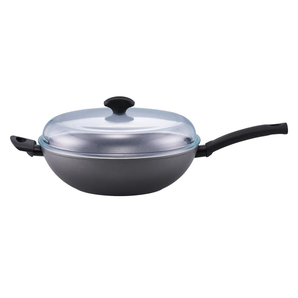 Essteele Per Benessere Ceramic Nonstick 32cm Covered Wok With Helper Handle