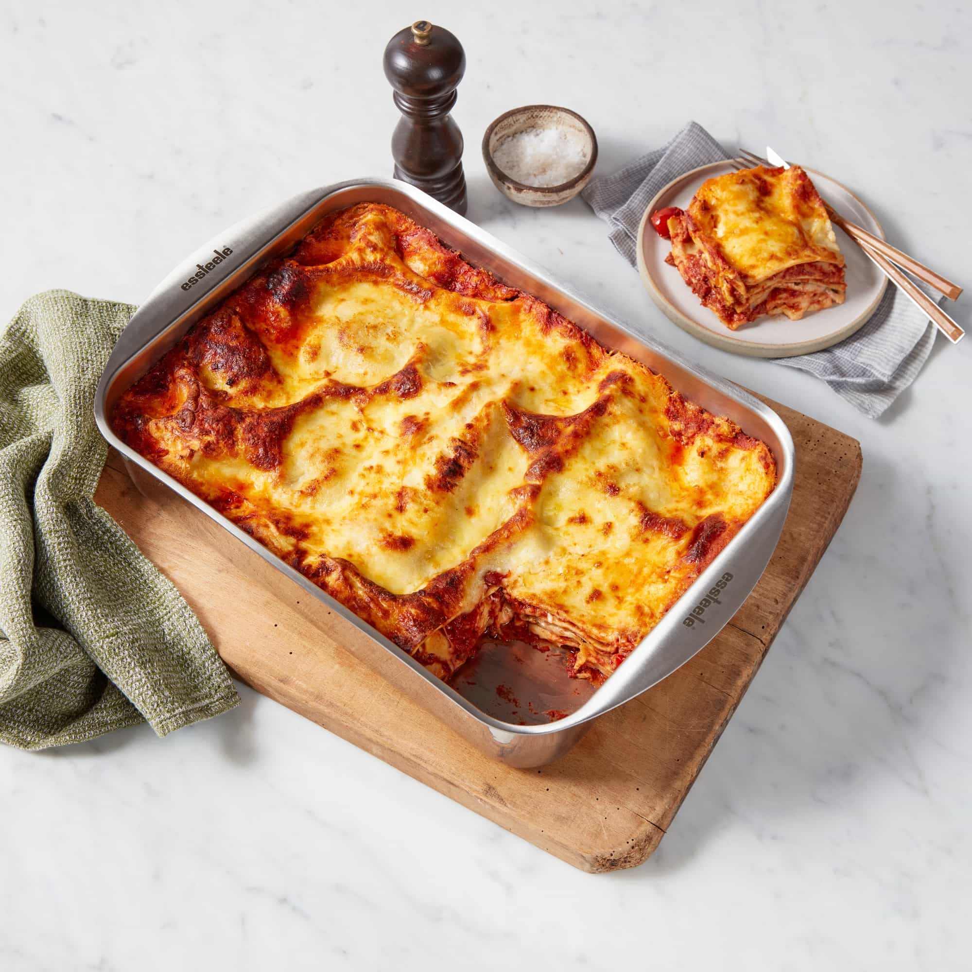 Essteele Clad Stainless Steel 37X27X8cm Large Rectangular Roasting Pan