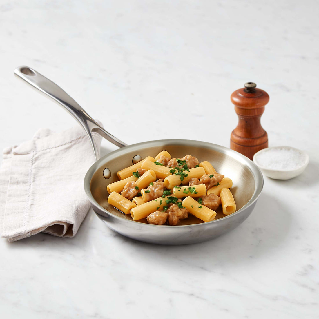 Essteele Eternita Stainless Steel 20cm Open French Skillet