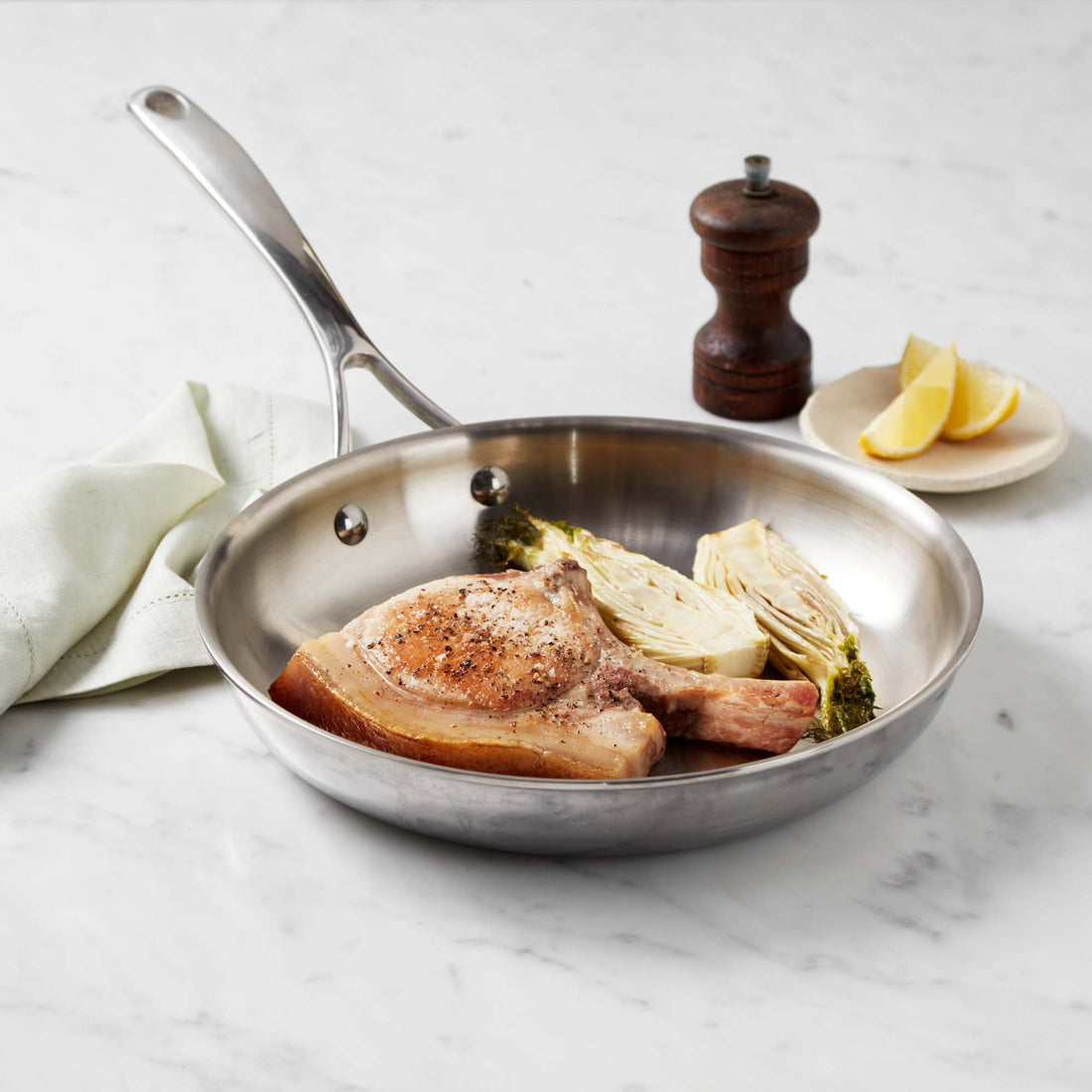 Essteele Eternita Stainless Steel 26cm Open French Skillet