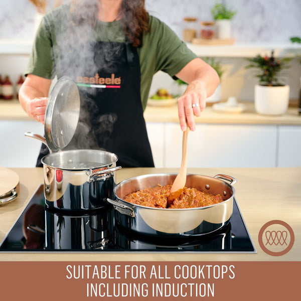 Essteele Eternita Stainless Steel 30cm/5.6L Covered Sauteuse