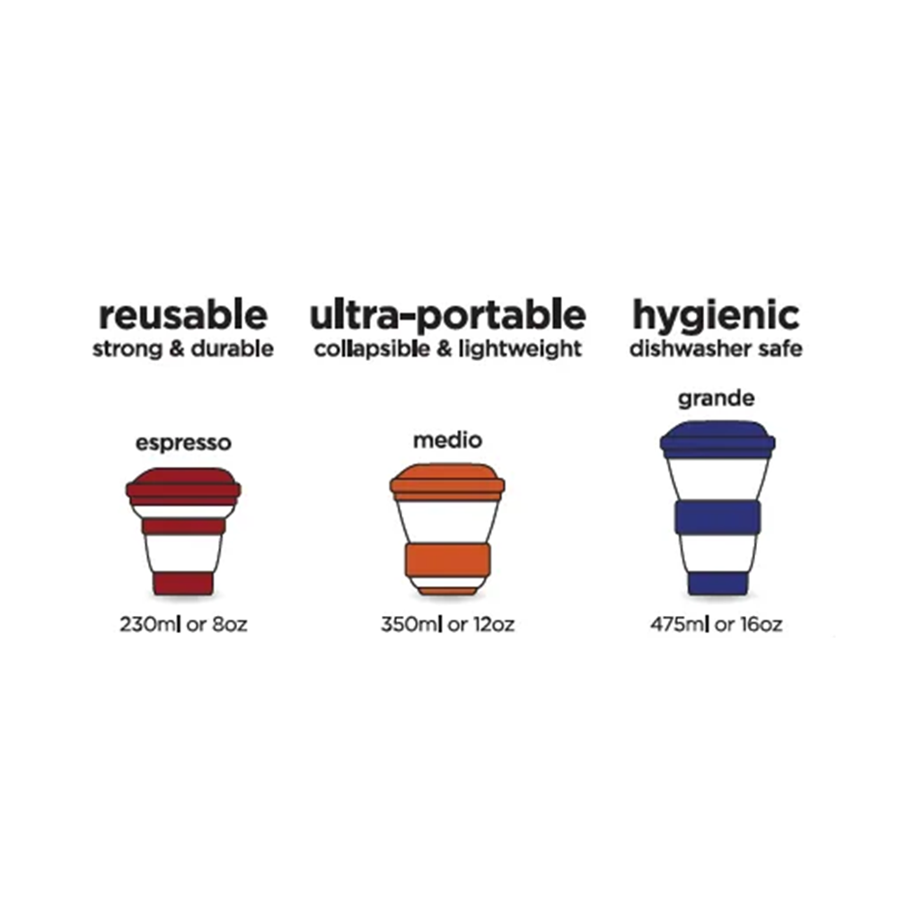 Evo Eco-Friendly Collapsible Cup Lime (Single)